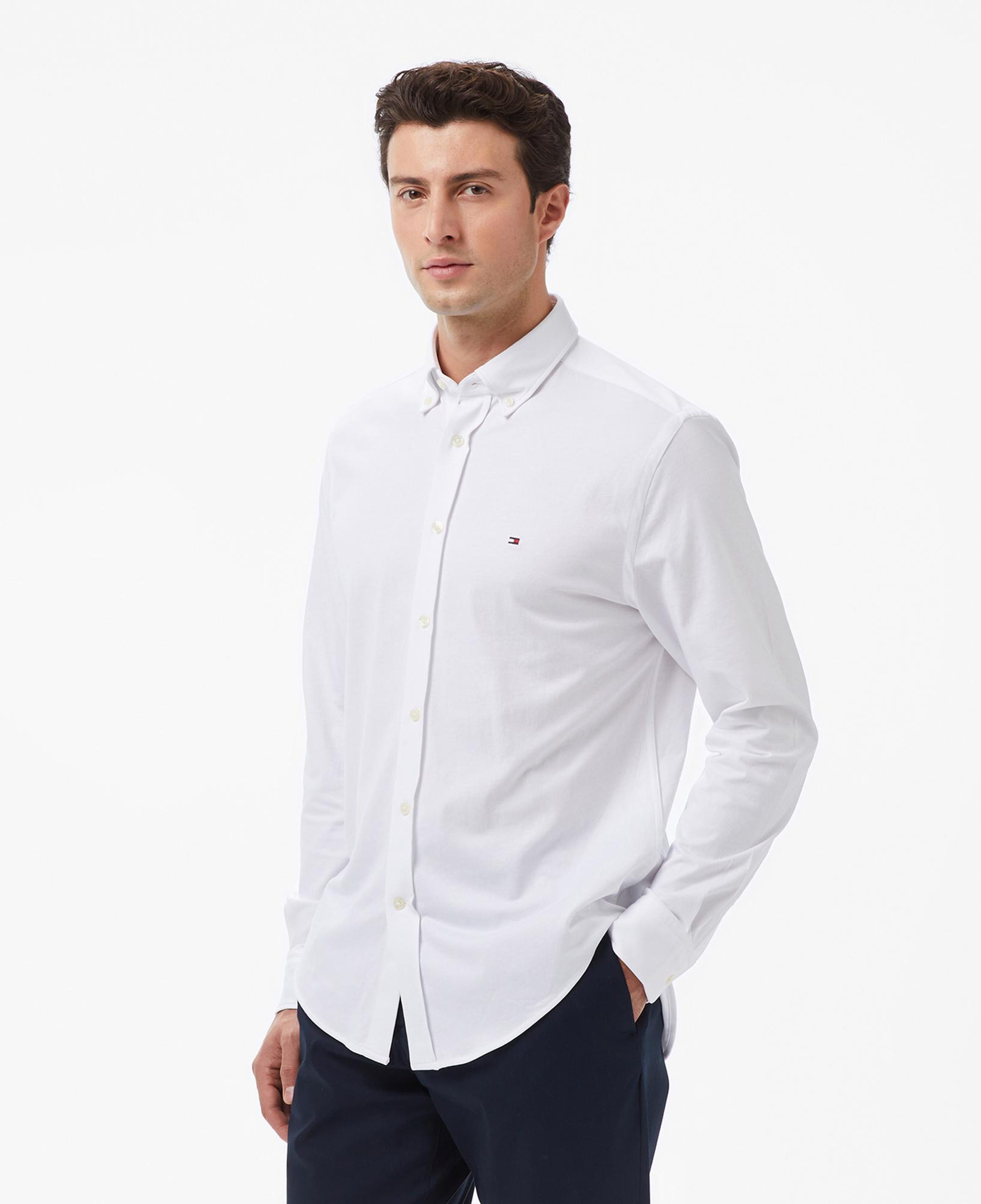 Tommy Hilfiger Performance Knit Solid Erkek Beyaz Gömlek