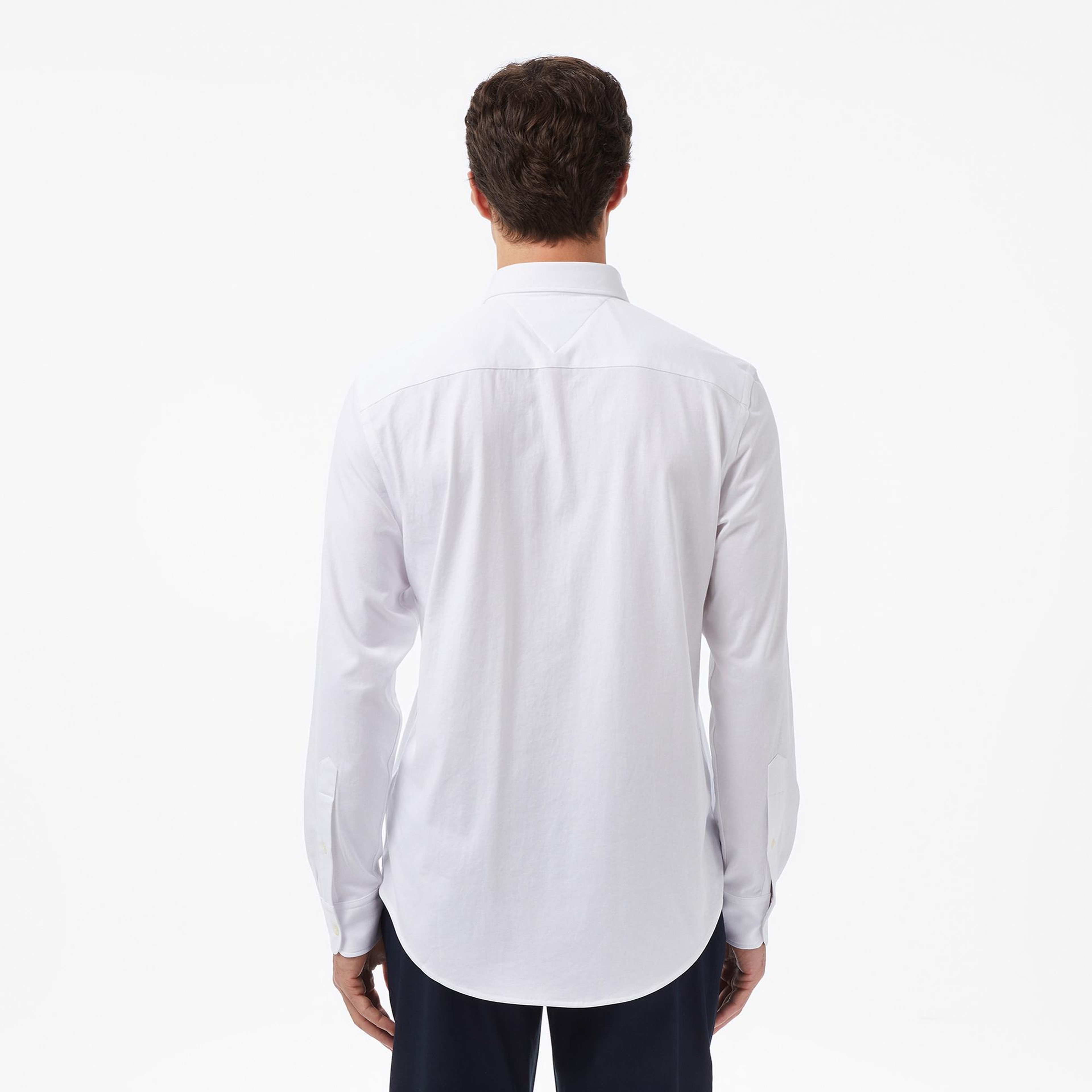 Tommy Hilfiger Performance Knit Solid Erkek Beyaz Gömlek
