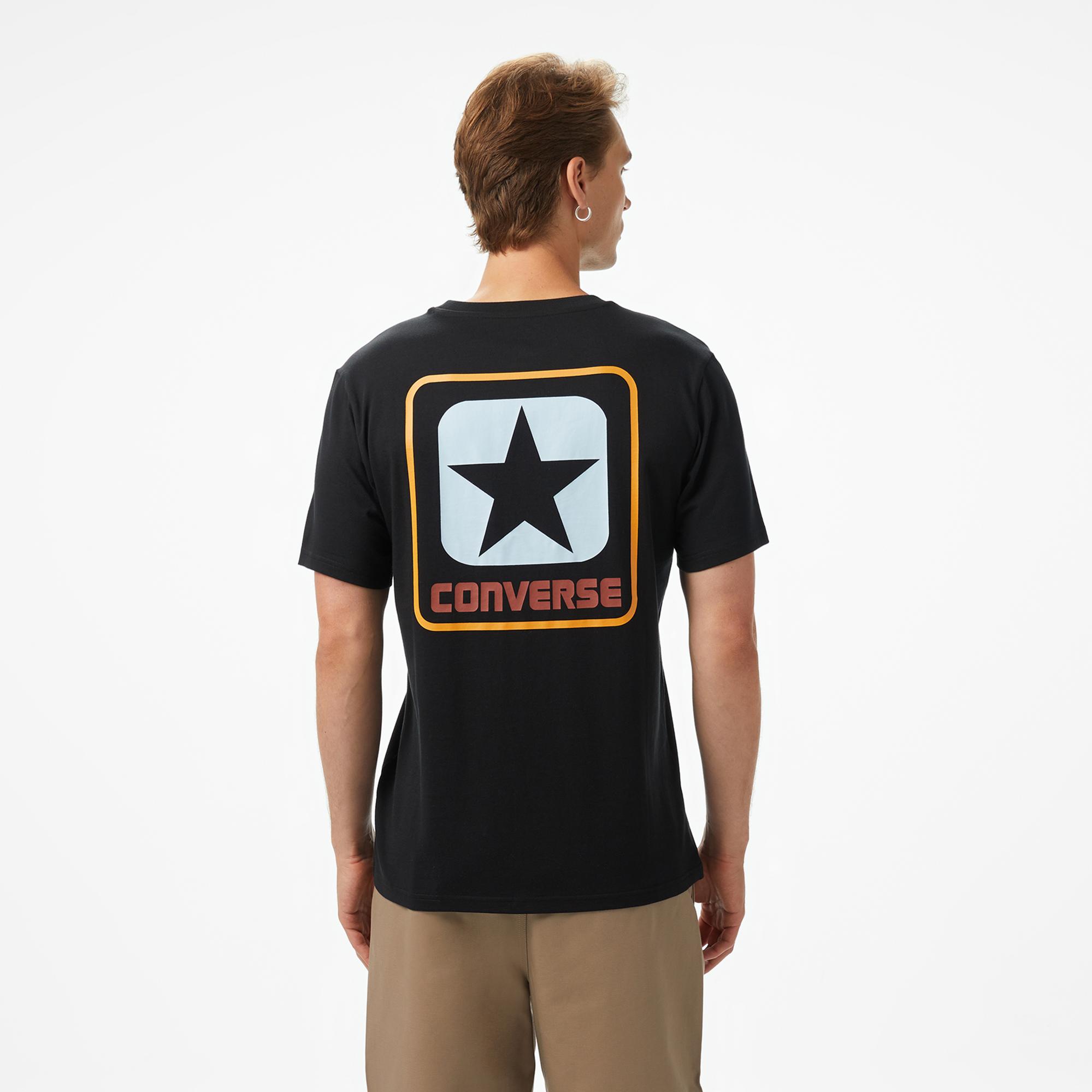 Converse Erkek Grafik Baskılı Siyah T-Shirt