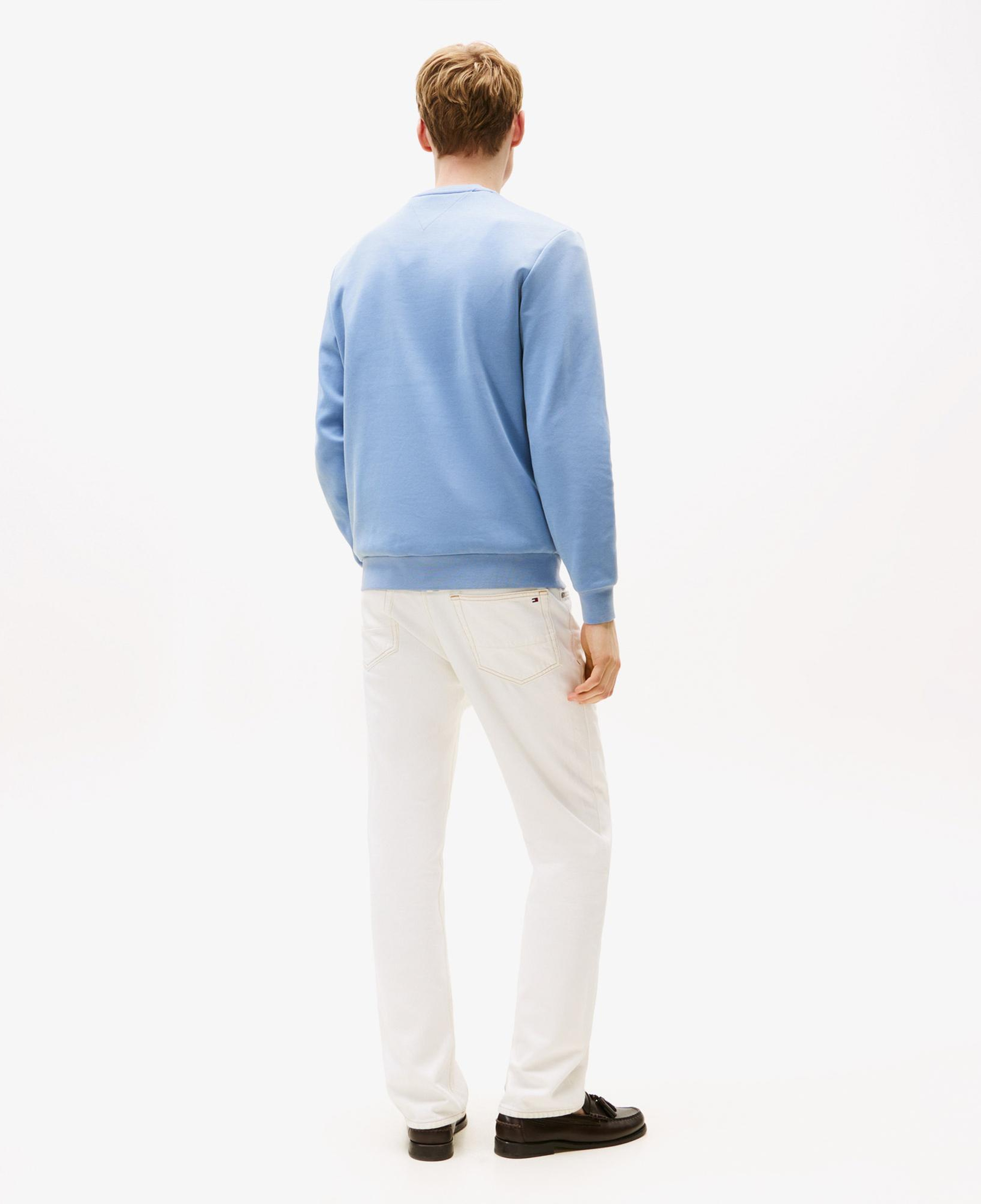 Tommy Hilfiger Essential Intechno Yuvarlak Yaka Erkek Mavi Sweatshirt