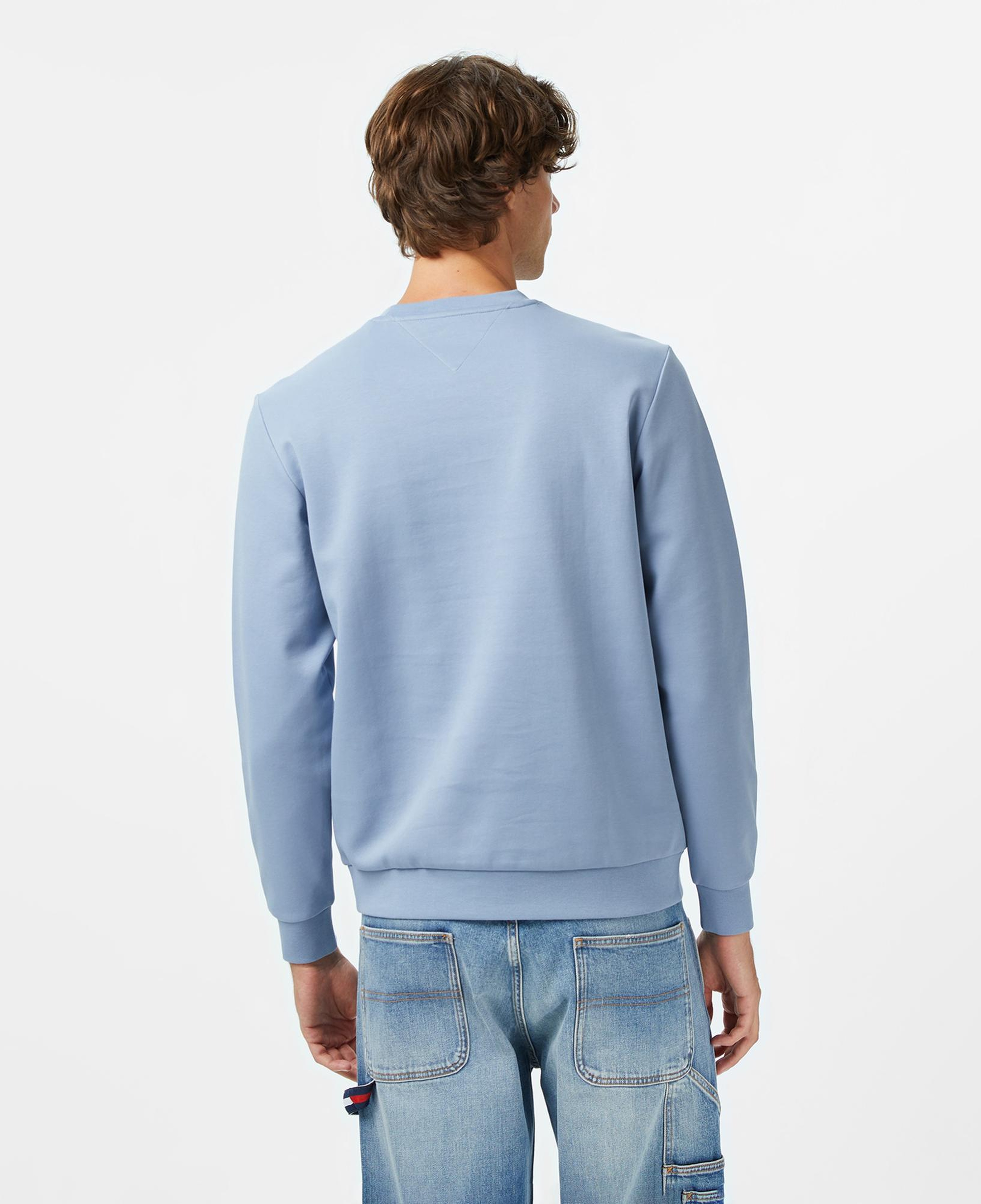 Tommy Hilfiger Essential Intechno Yuvarlak Yaka Erkek Mavi Sweatshirt