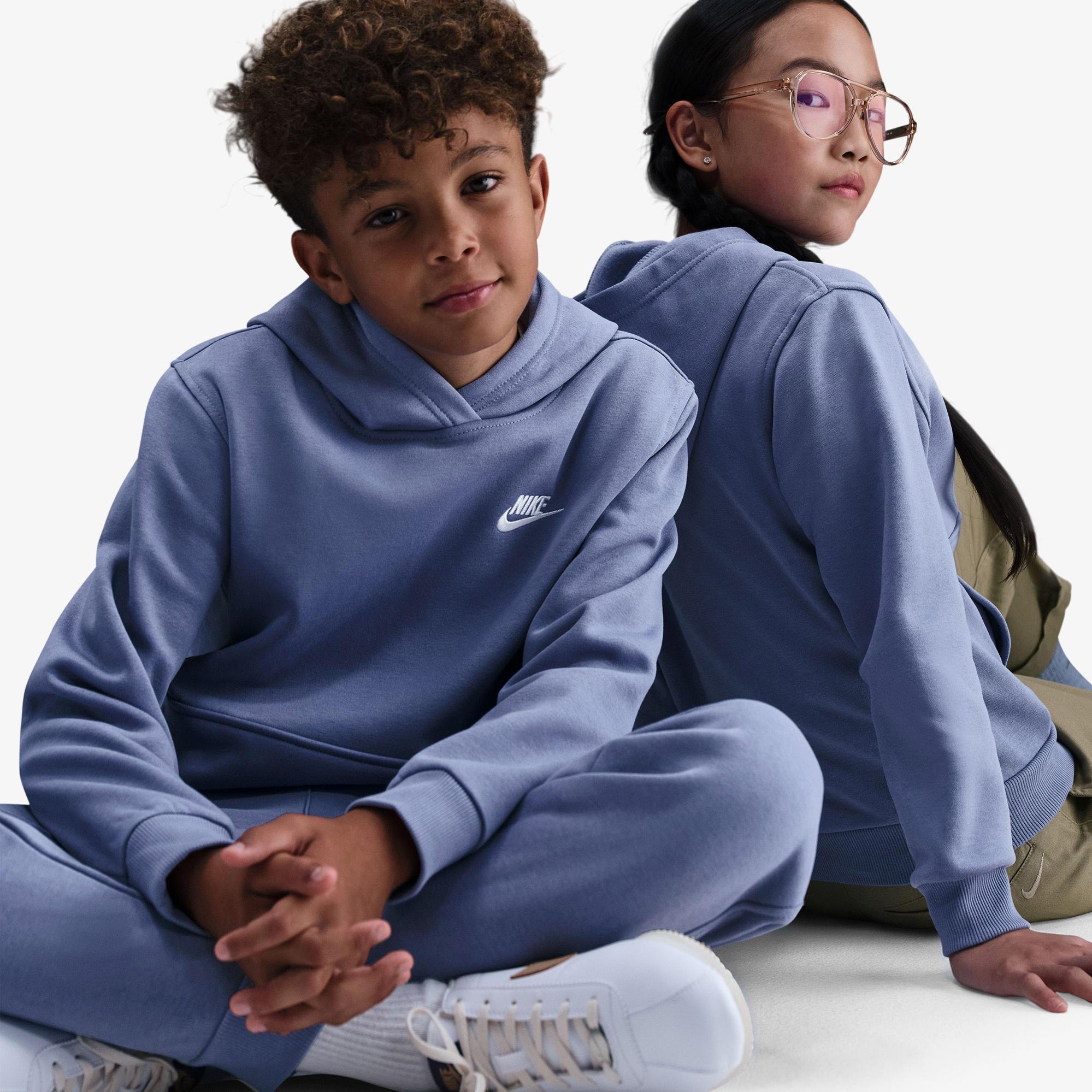 Nike Sportswear Club Fleece Çocuk Mavi Kapüşonlu Hoodie