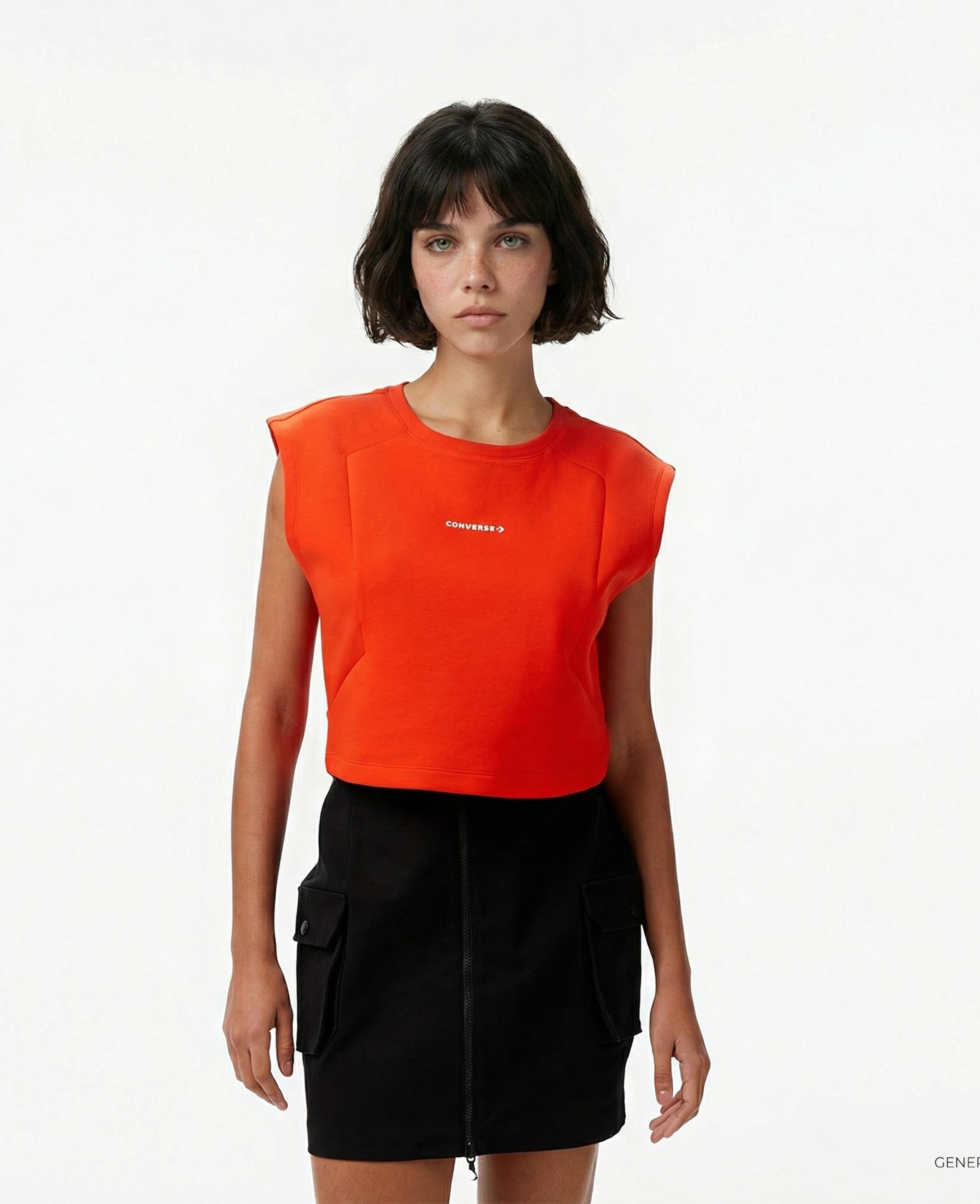 Converse Star Chevron Baskılı Kadın Kırmızı T-Shirt