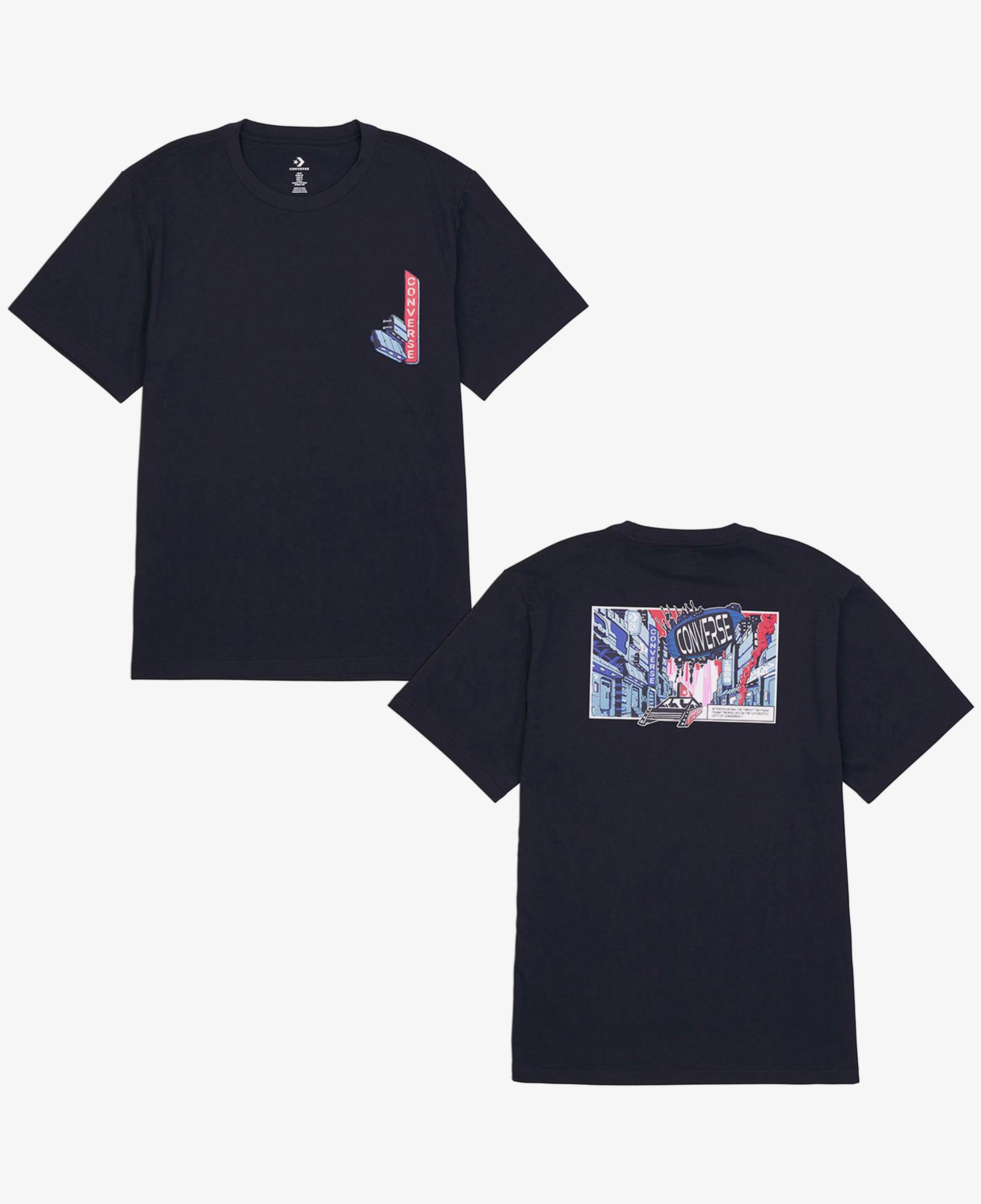 Converse Erkek Baskılı Siyah T-Shirt