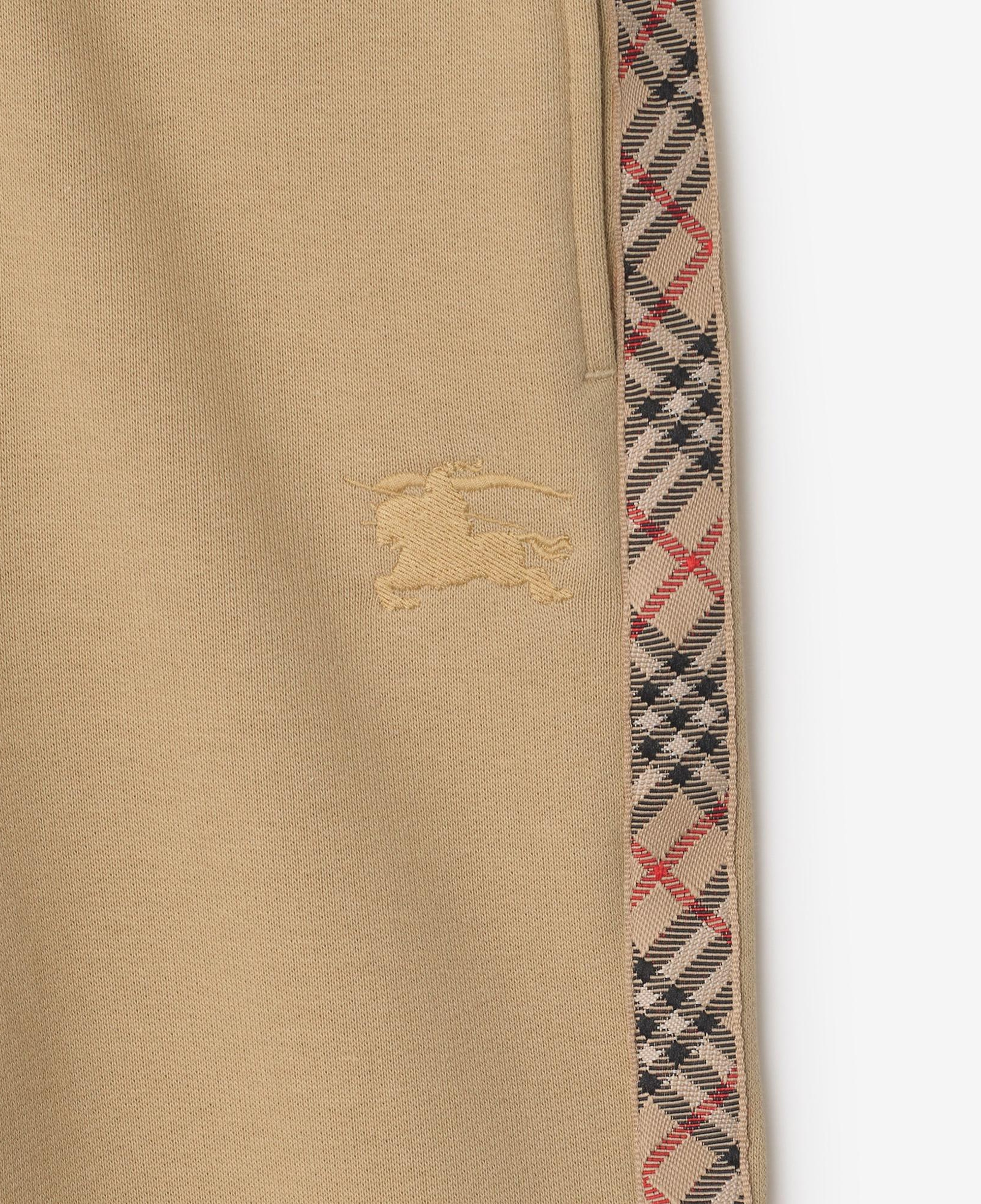 Burberry Jackson Tape Check Trim Cotton Çocuk Bej Eşofman Altı