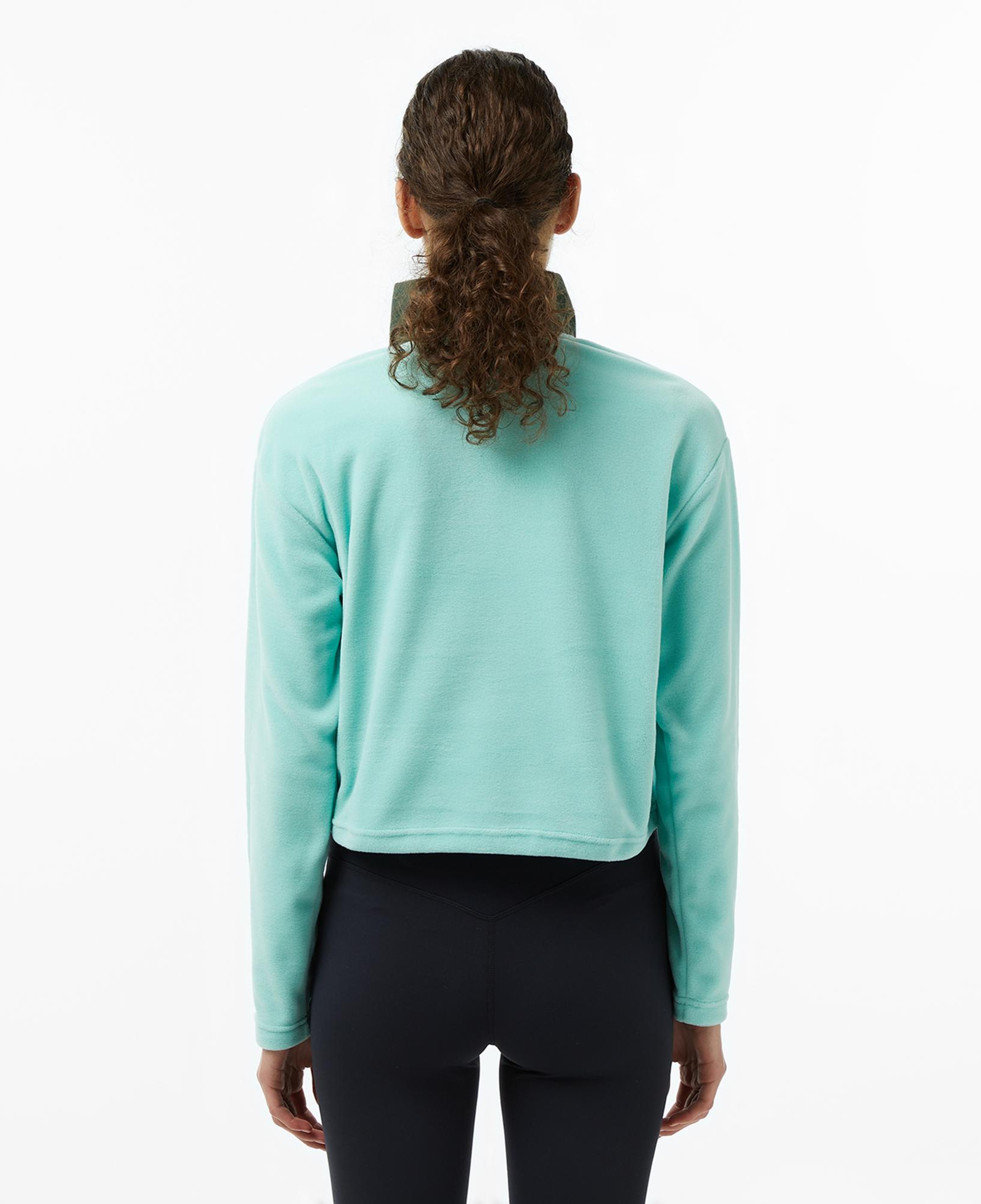 Helly Hansen W Daybreaker Cropped Polar Kadın Yeşil Sweatshirt