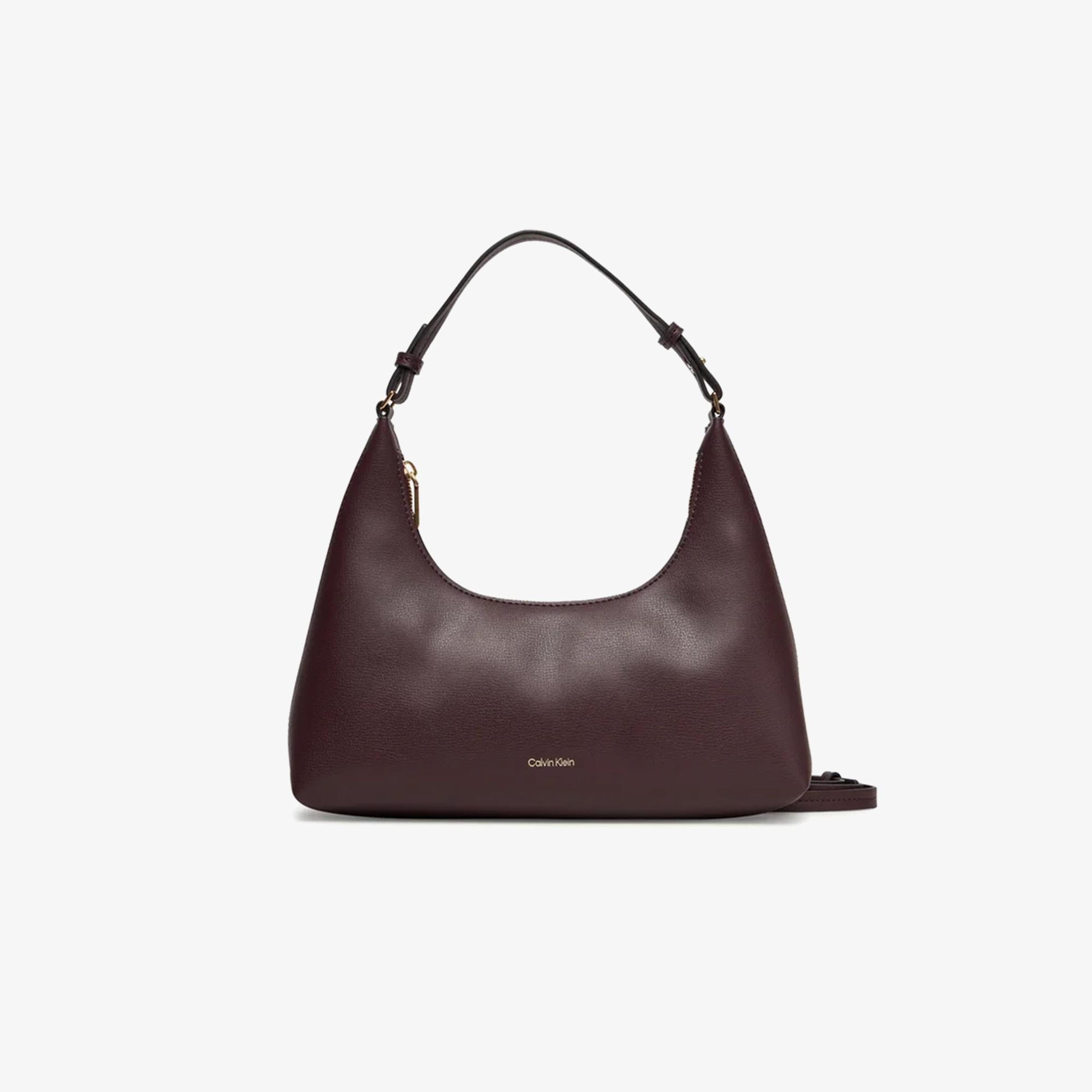 Calvin Klein Foil Logo Kadın Bordo El Çantası