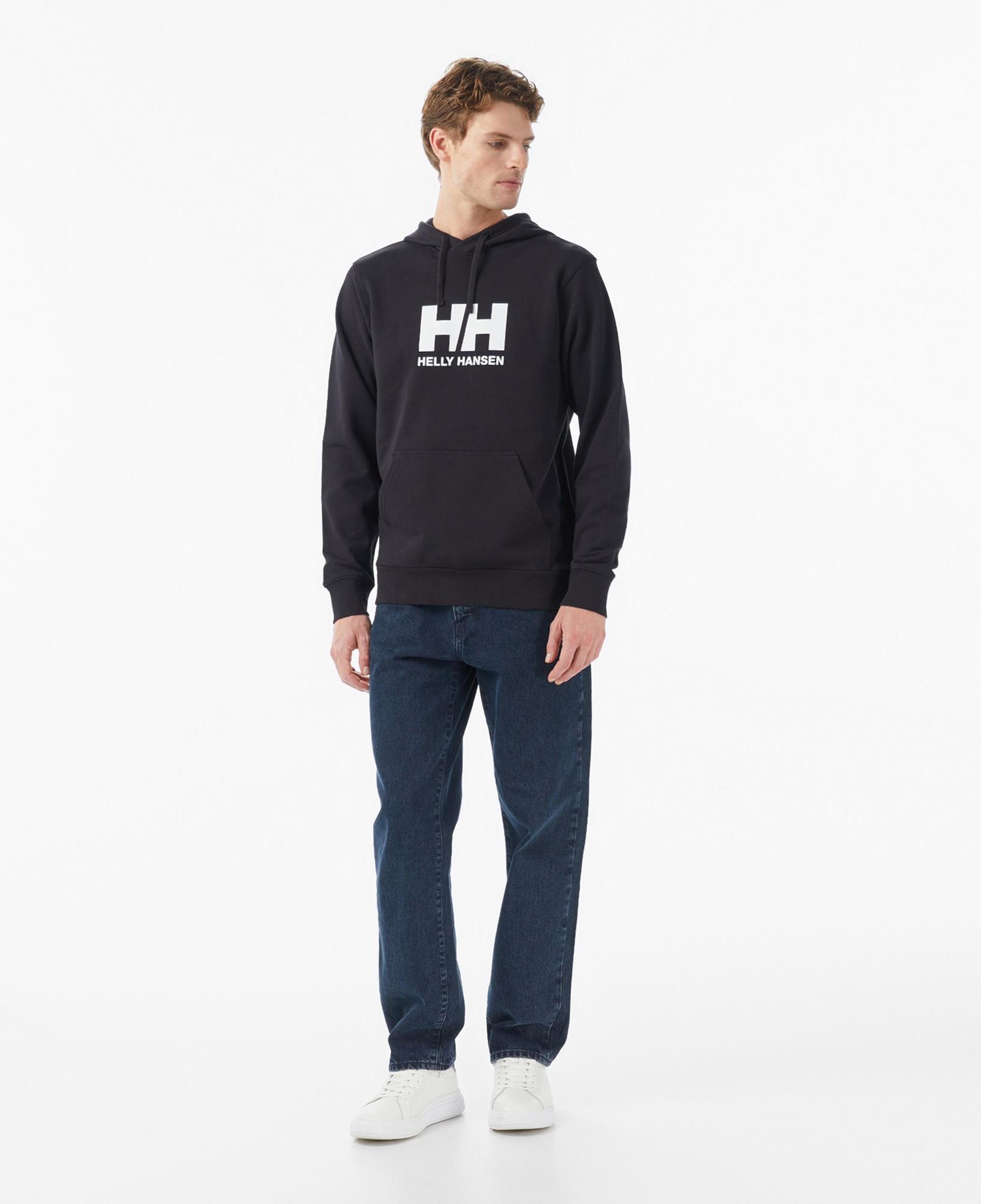 Helly Hansen Logo 3.0 Erkek Siyah Sweatshirt