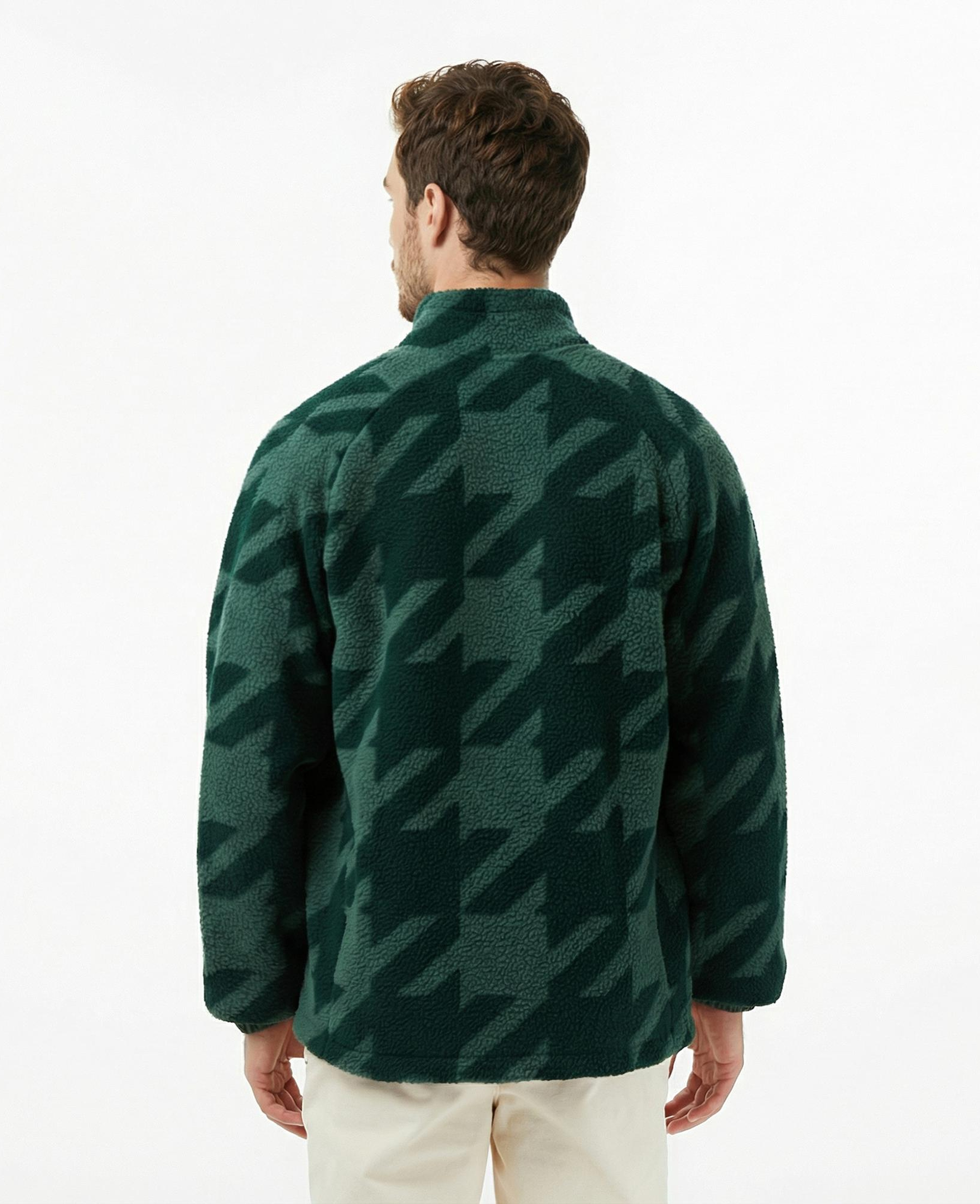 Helly Hansen Panorama Printed Pile Snap Erkek Yeşil Ceket