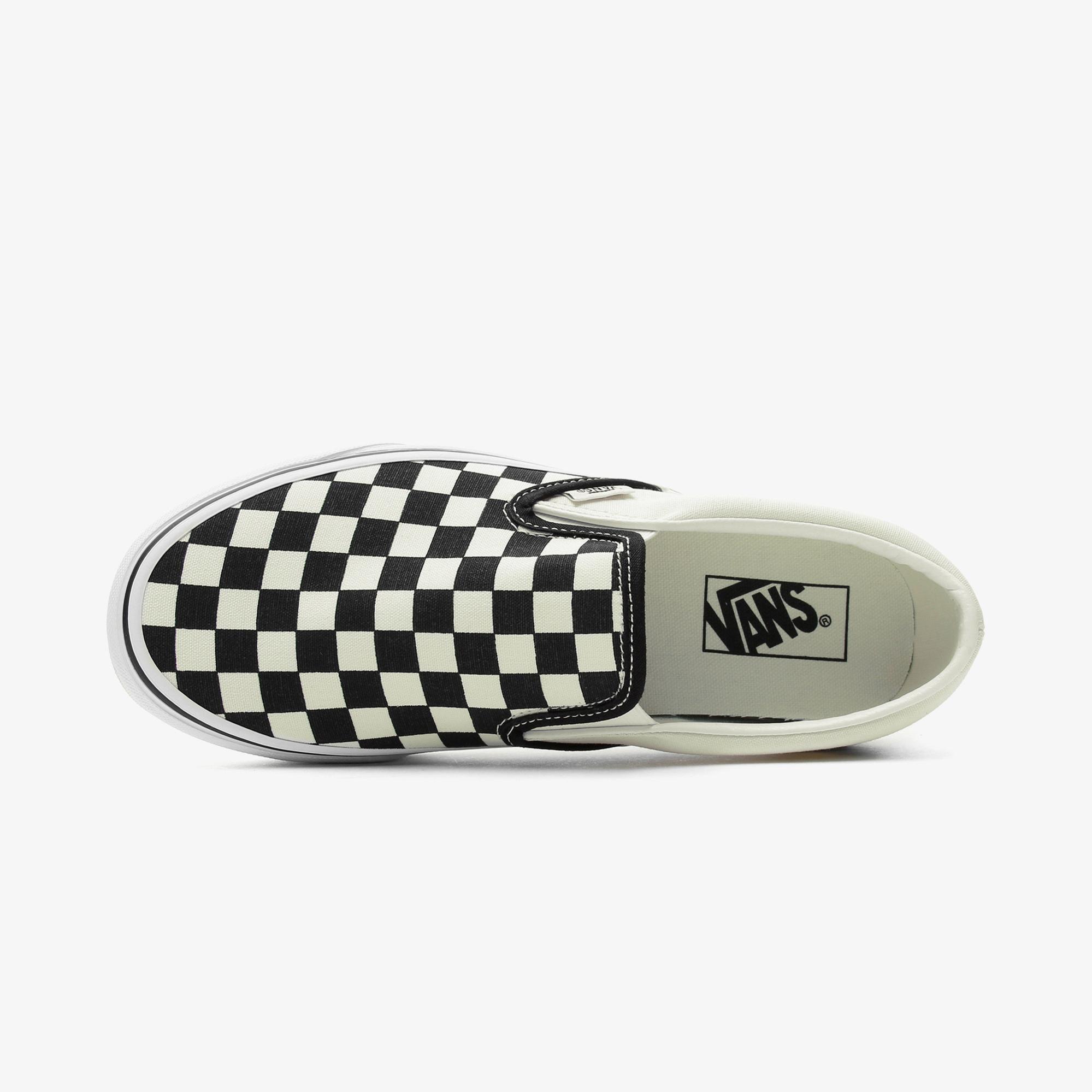 Vans Classic Slip-On Checkerboard Siyah - Bej Sneaker