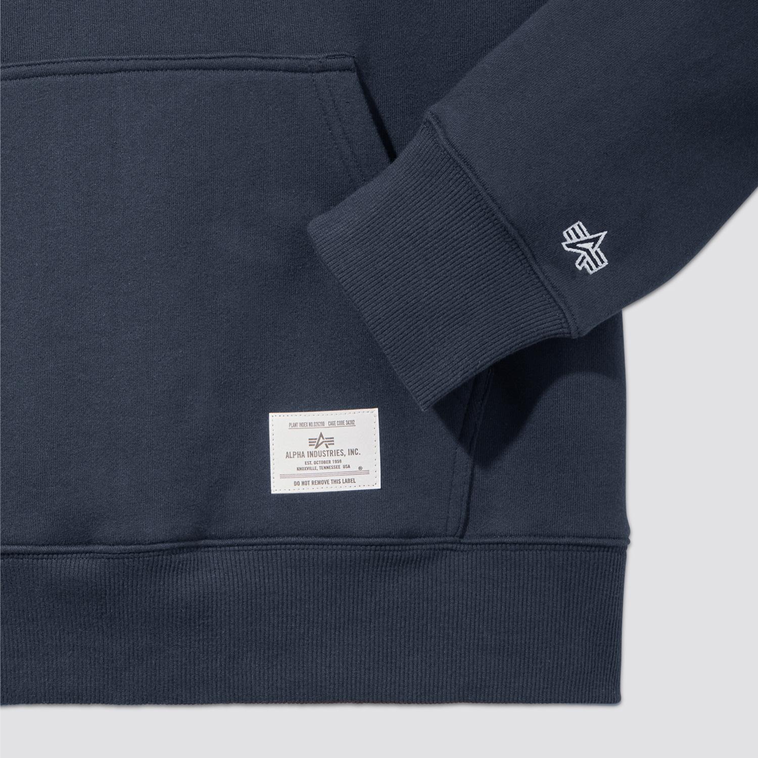 Alpha Industries Essential Hoodie Erkek Mavi Sweatshirt