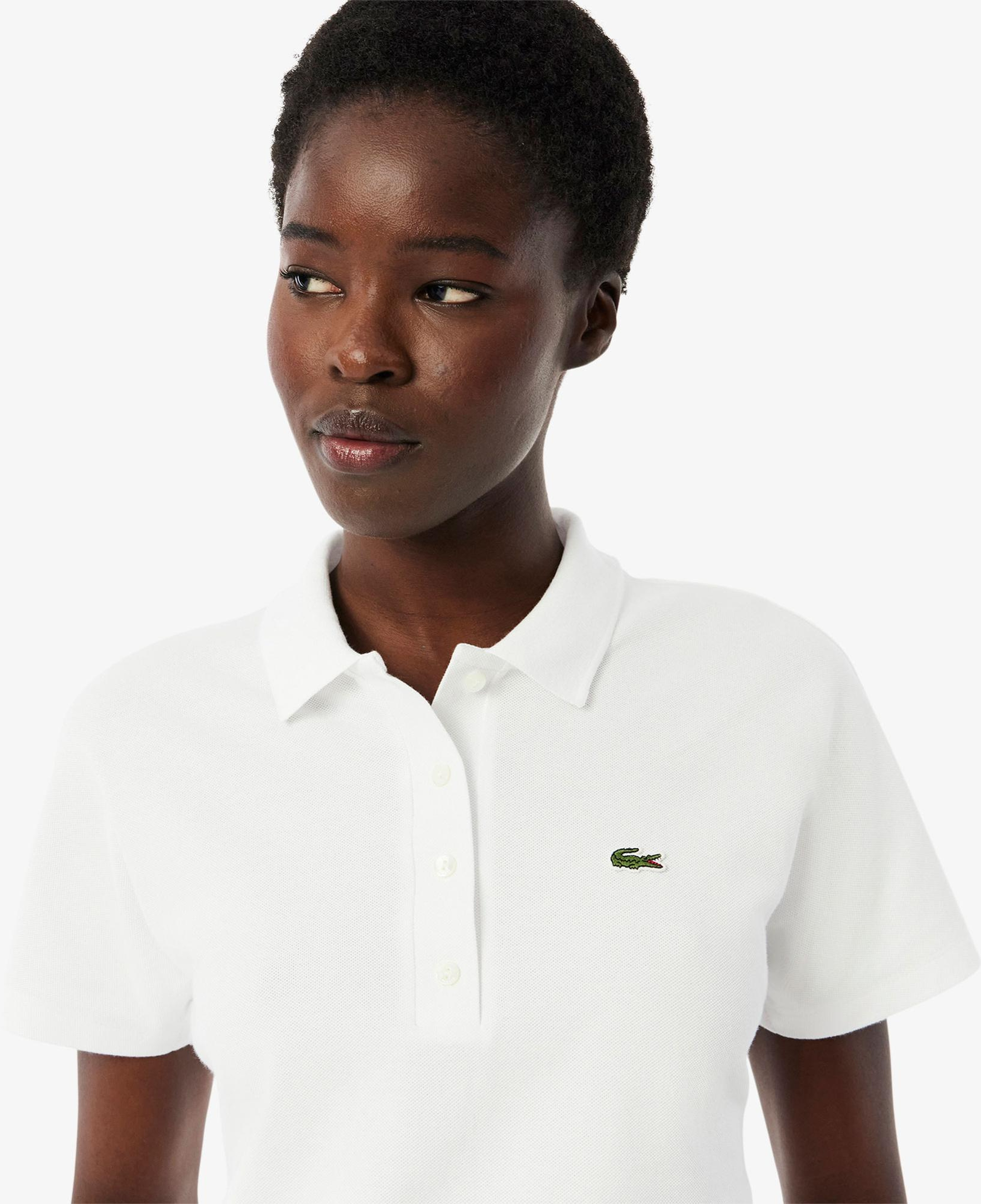 Lacoste Kadın Slim Fit Beyaz Polo