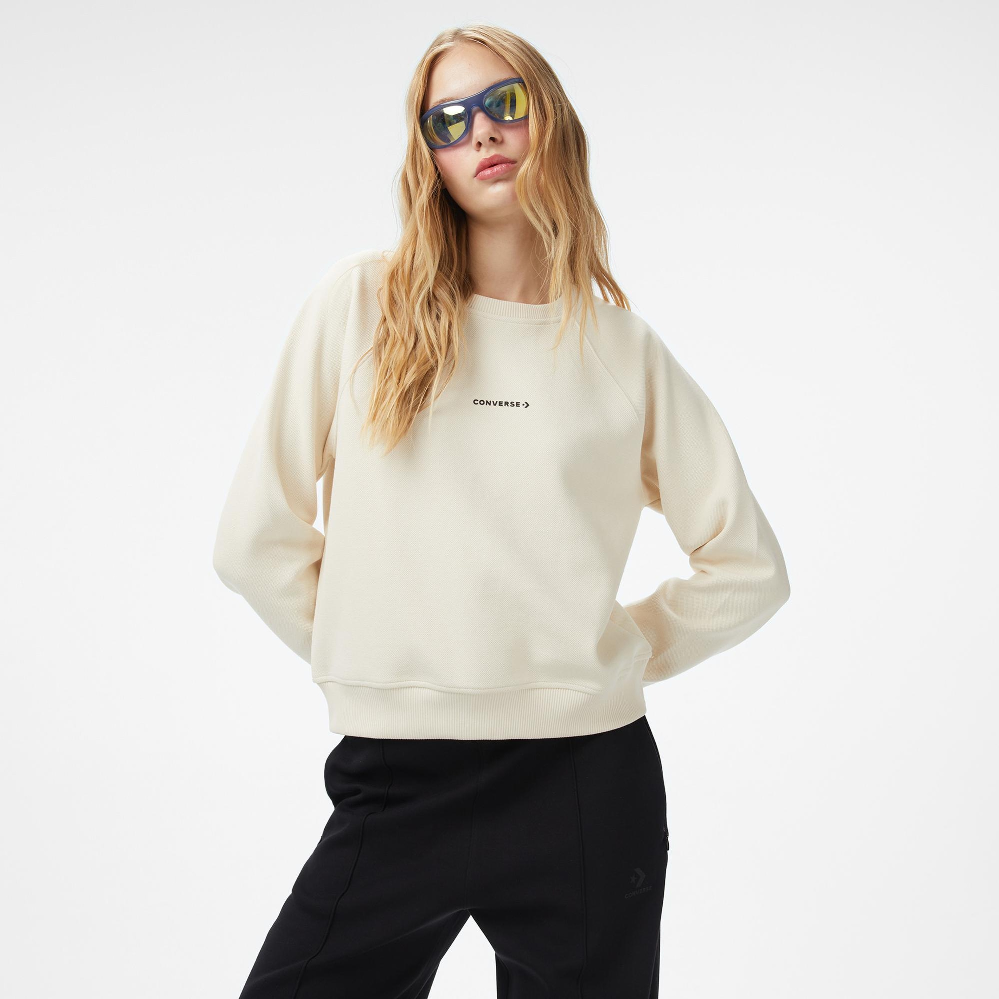 Converse Kadın Krem Sweatshirt