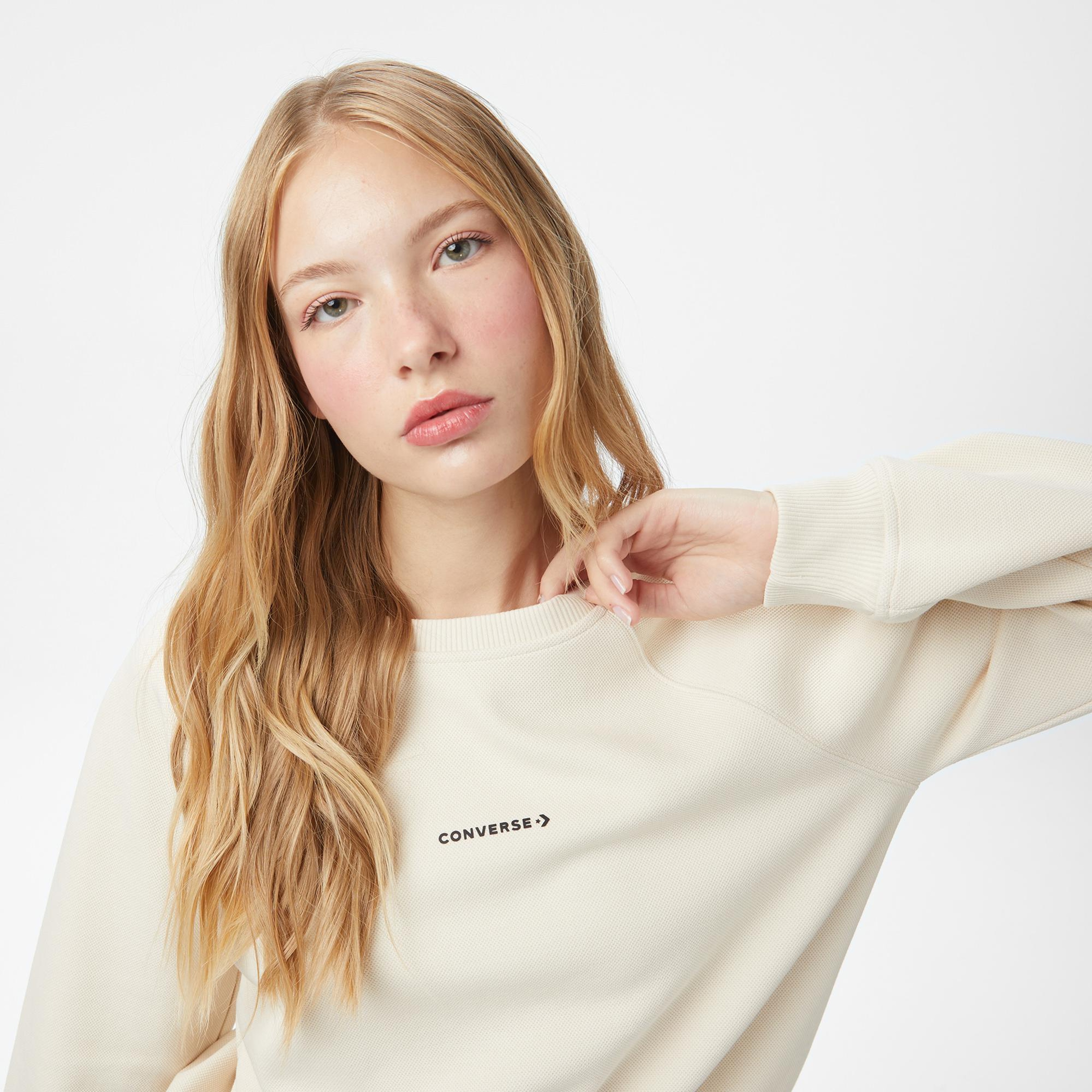 Converse Kadın Krem Sweatshirt