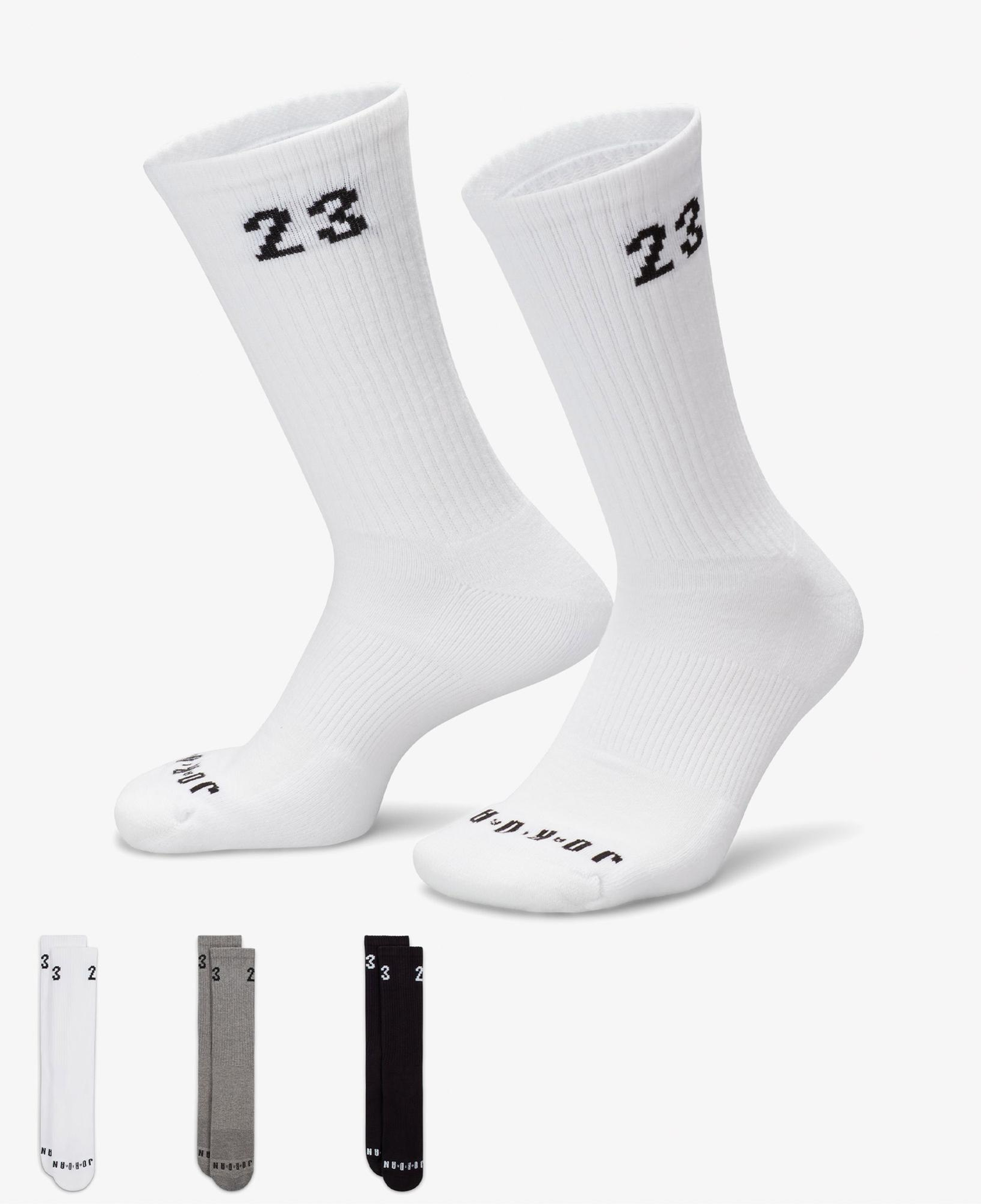 Jordan Essentials Crew 3' lü Unisex Renkli Çorap