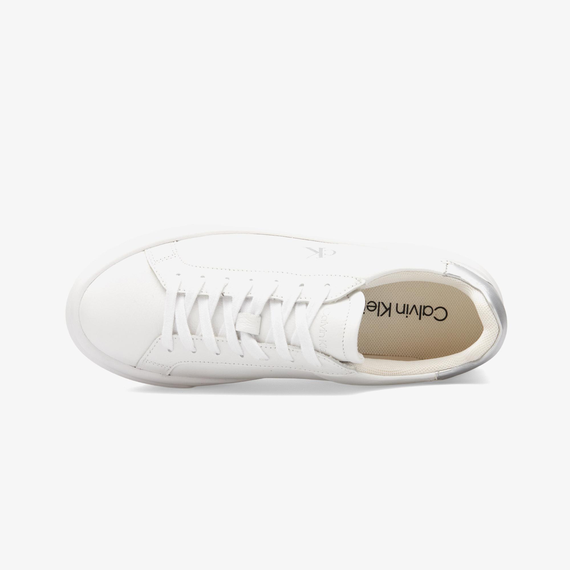 Calvin Klein Flatform Lace Up Met Kadın Beyaz Sneaker