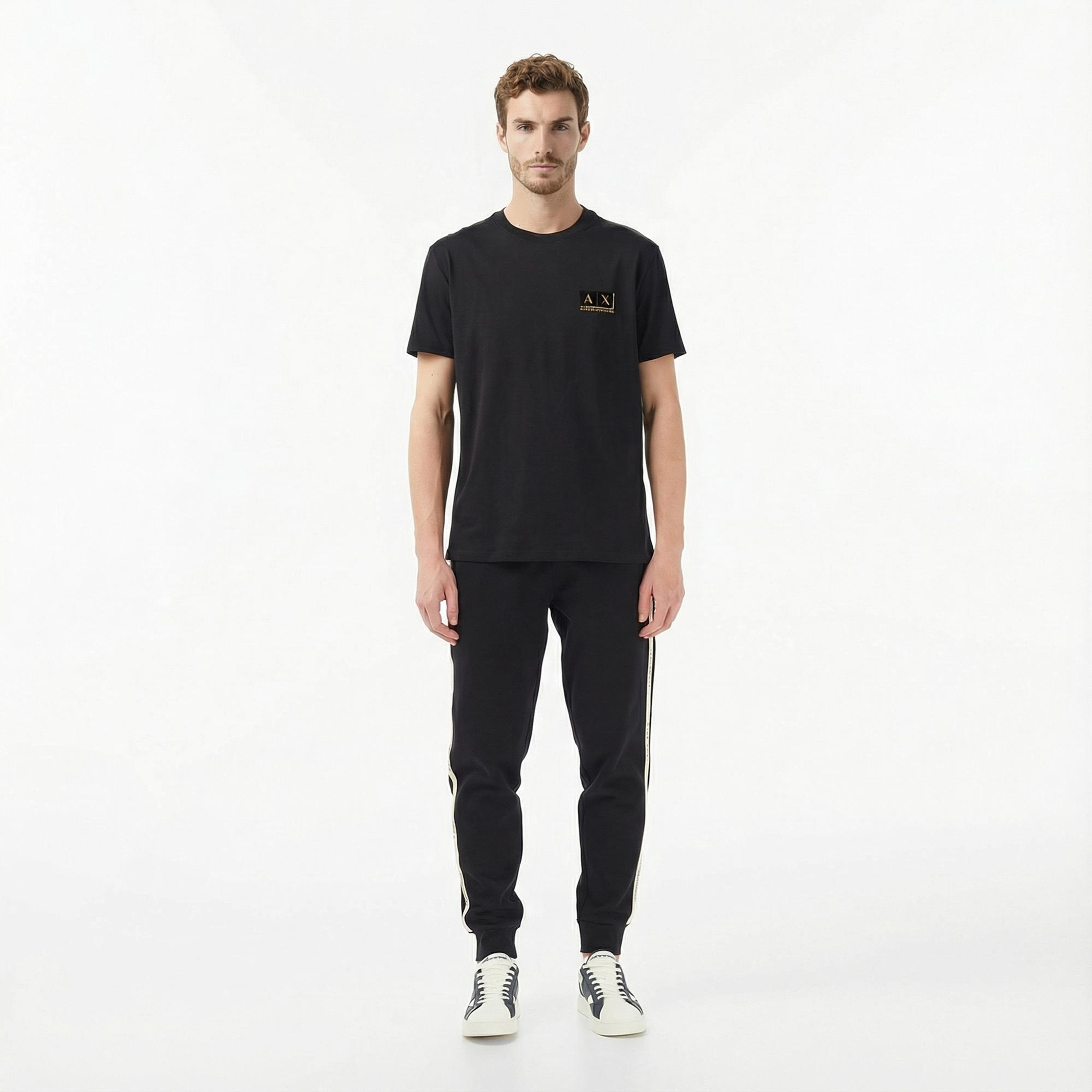 Armani Exchange Erkek Siyah / Altın T-Shirt