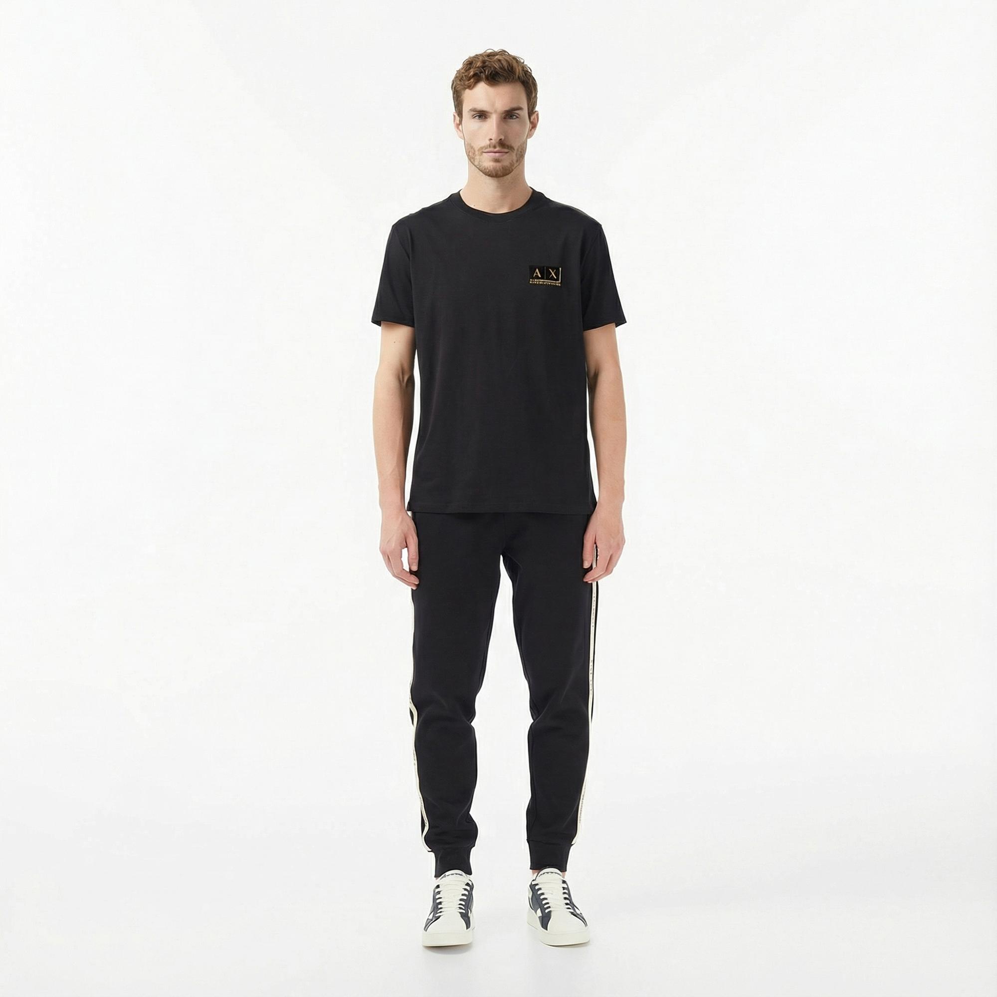 Armani Exchange Erkek Siyah / Altın T-Shirt