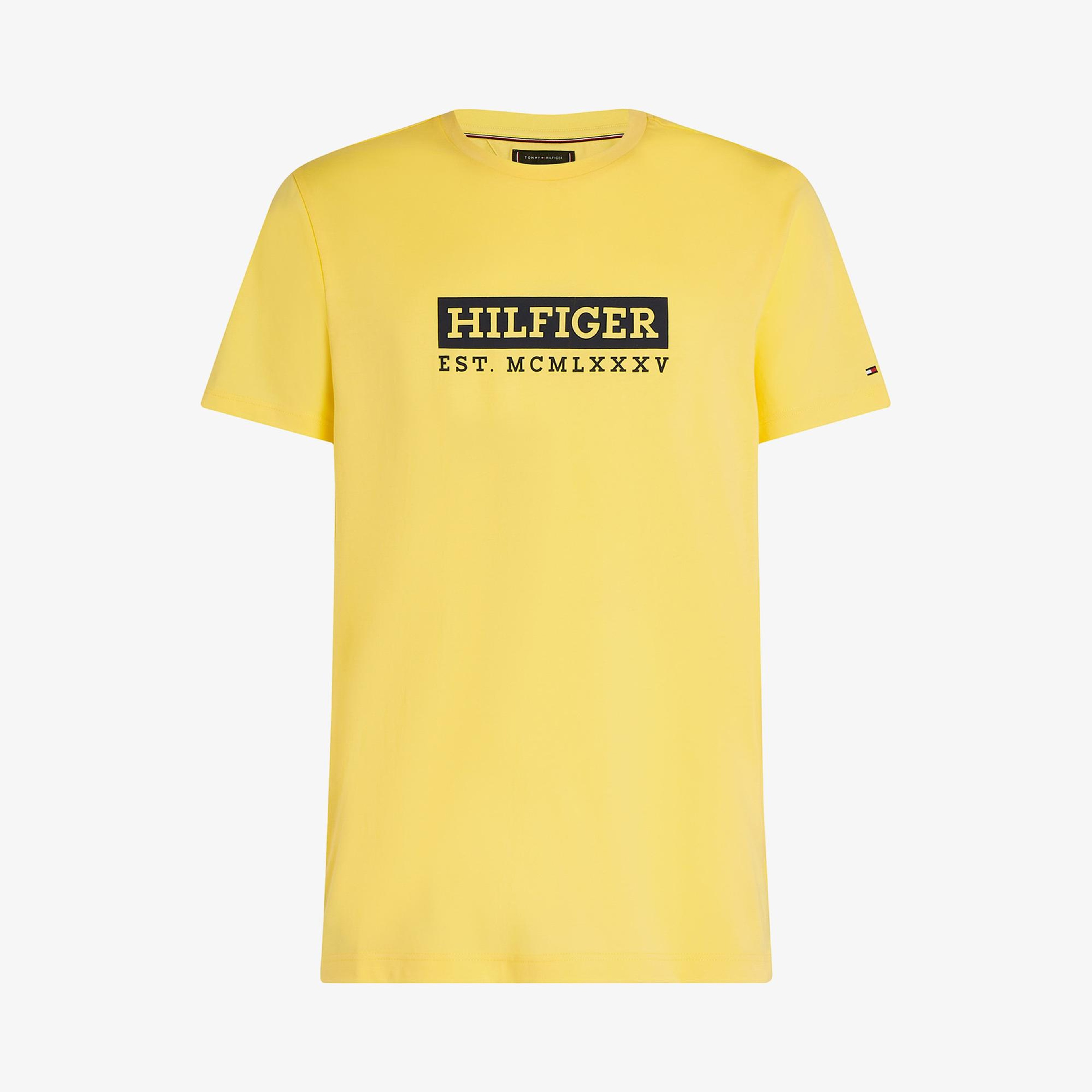 Tommy Hilfiger Colour To Colour Graphic Erkek Sarı T-Shirt
