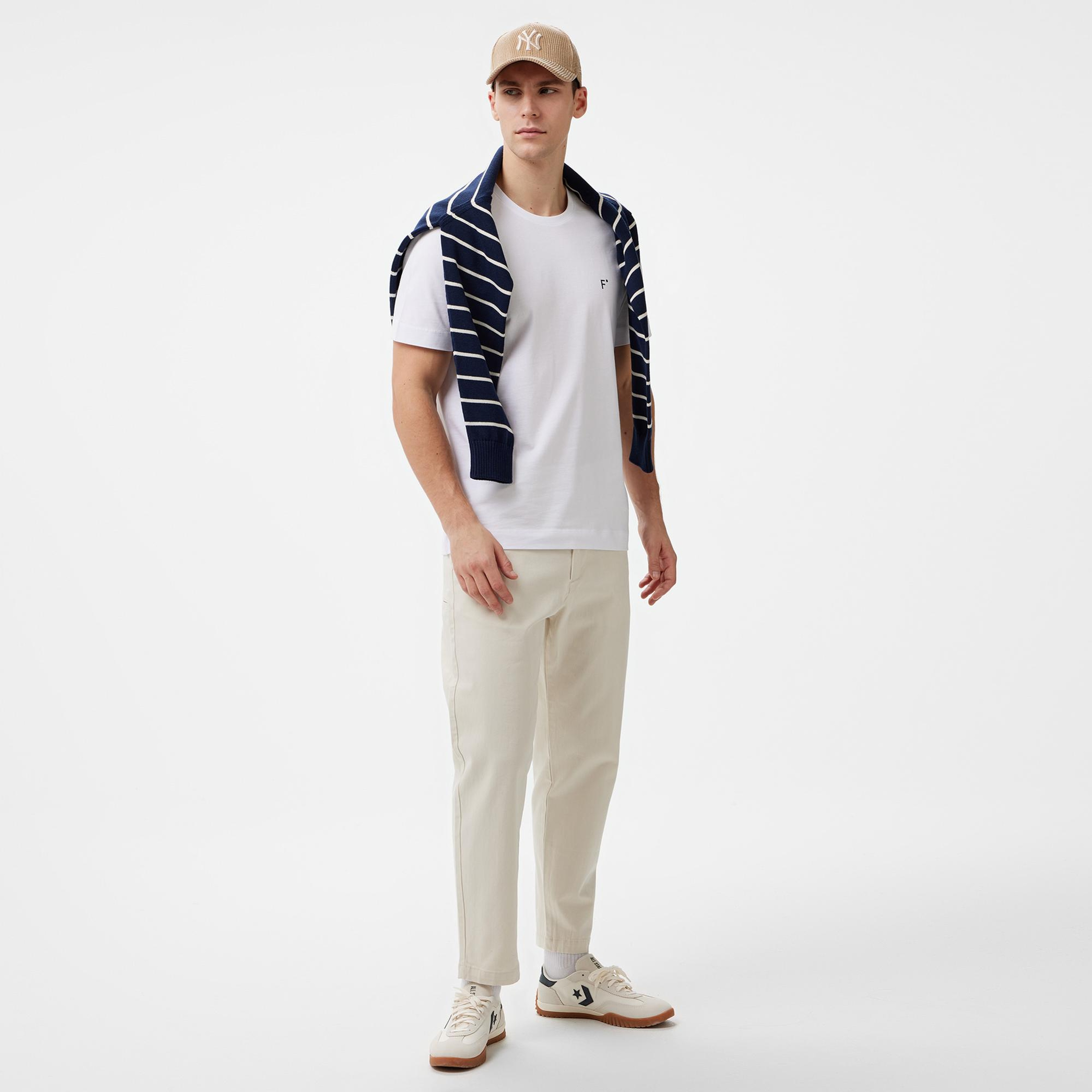 FashFed Unisex Beyaz T-Shirt