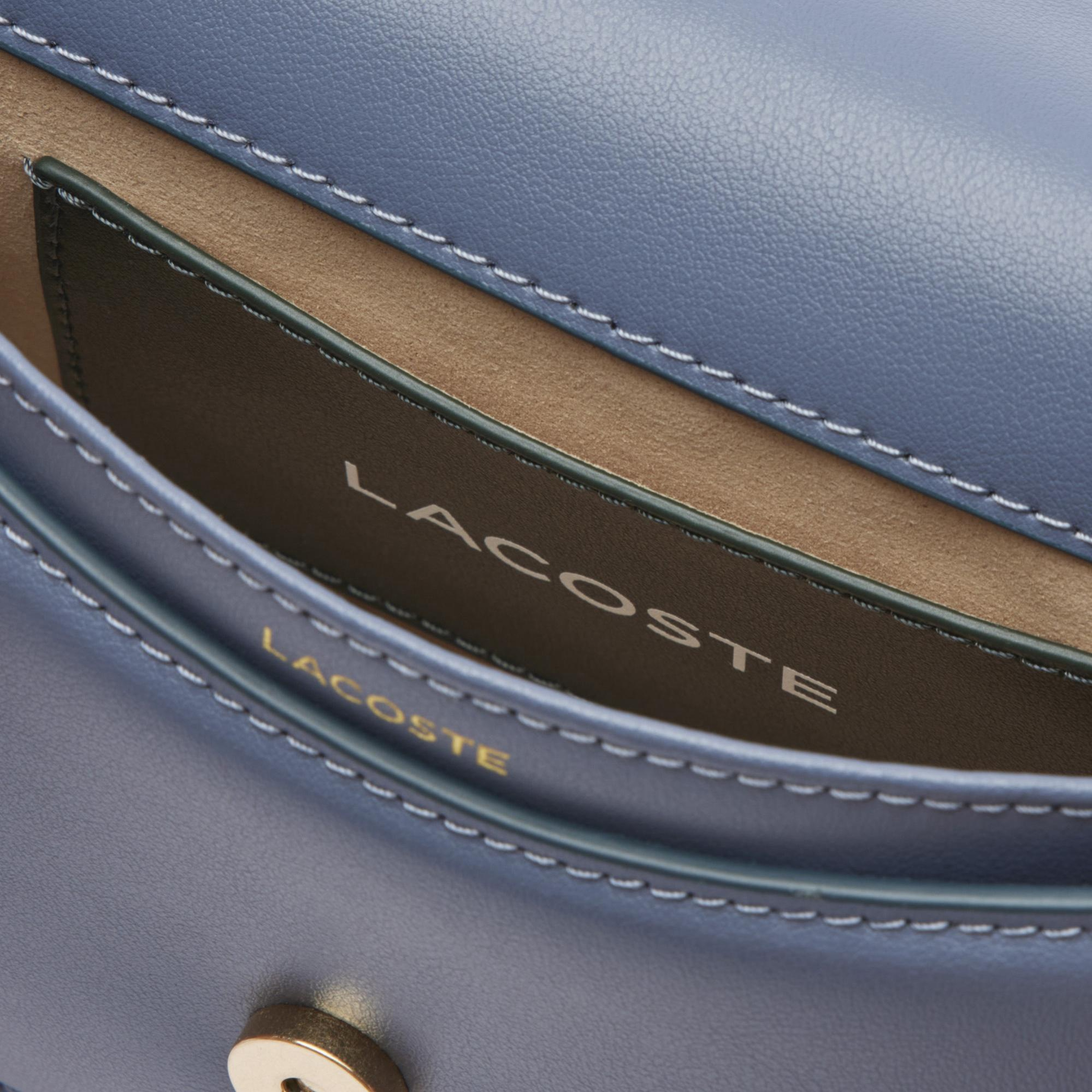 Lacoste Small Tennis Bliss Kadın Deri Mavi Omuz Çantası