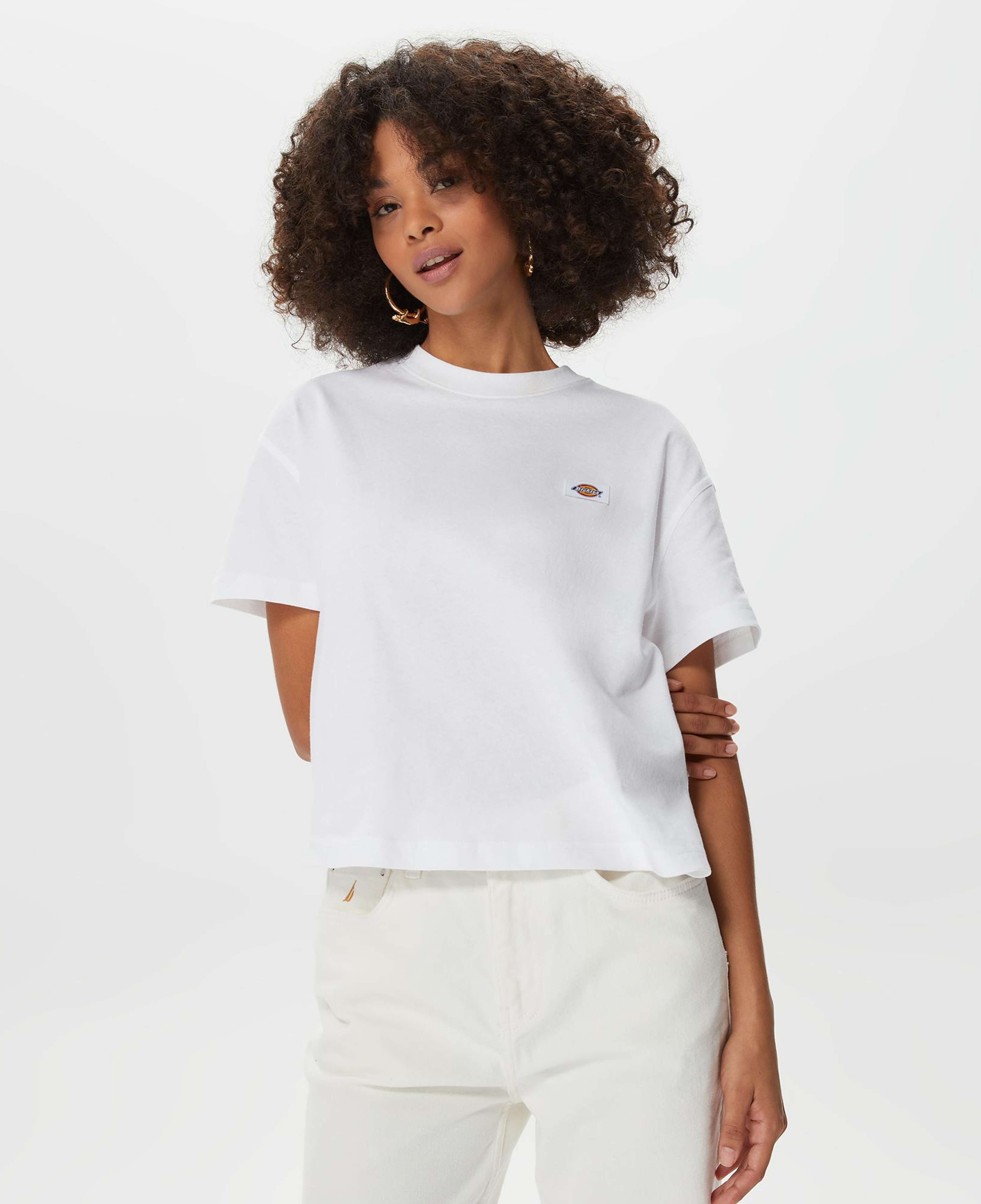Dickies Oakport Boxy Kadın Beyaz T-Shirt