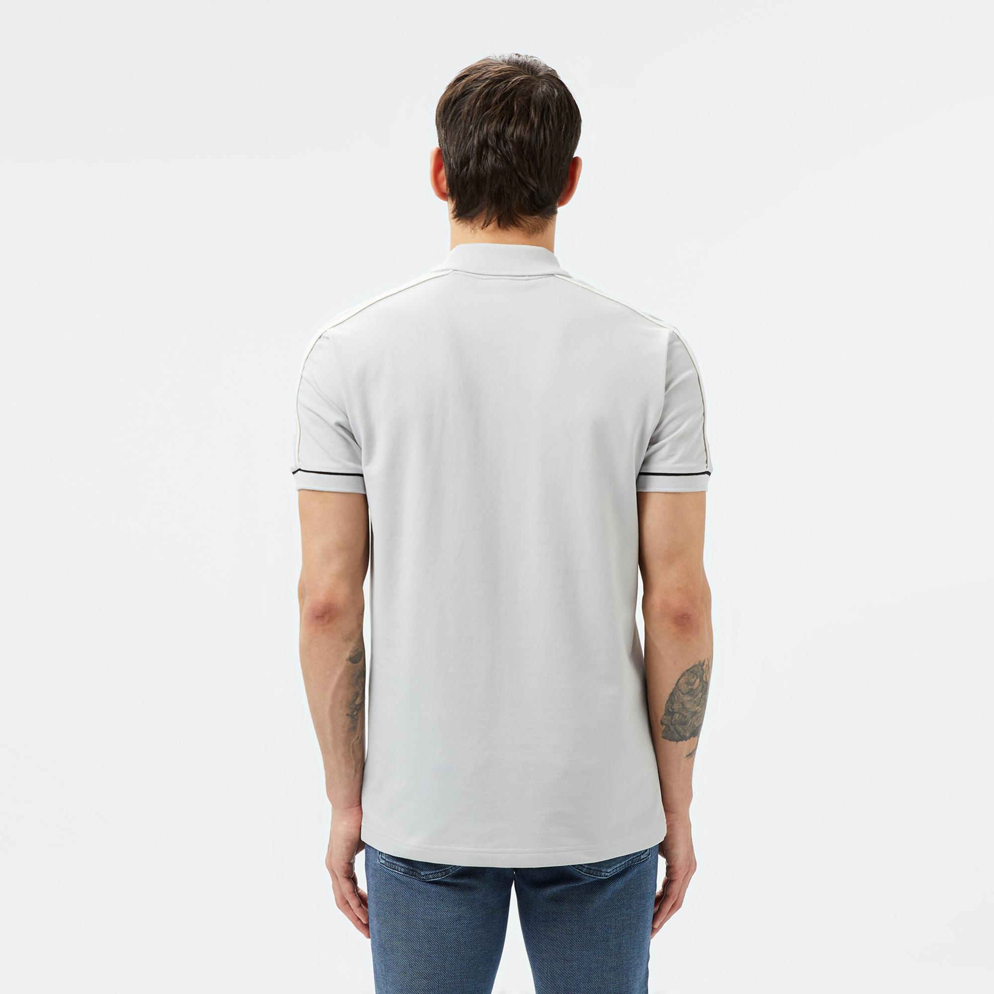 Lacoste Erkek Slim Fit Yarım Fermuarlı Gri Polo