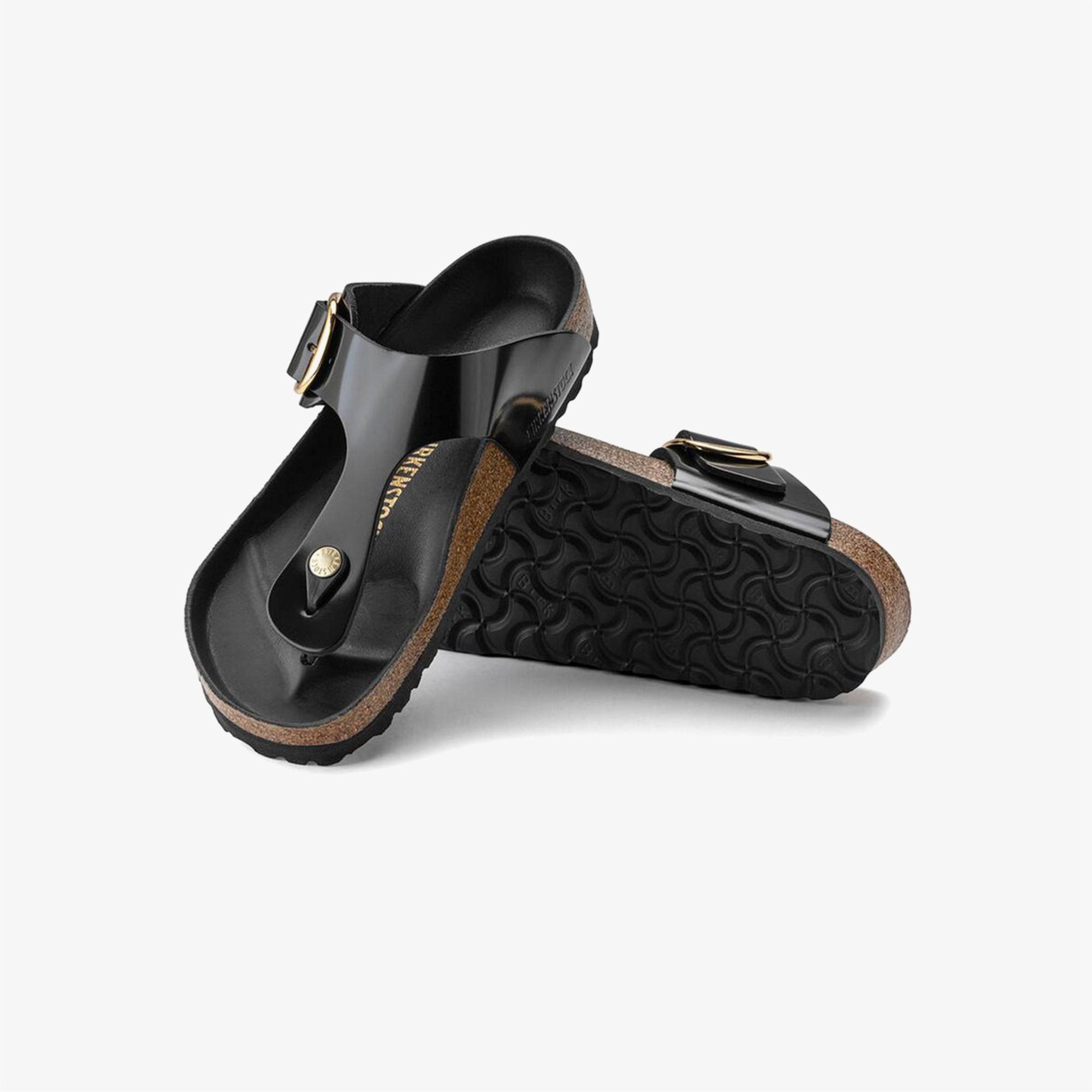 Birkenstock Gizeh Big Buckle Nl High Shine Kadın Siyah Terlik