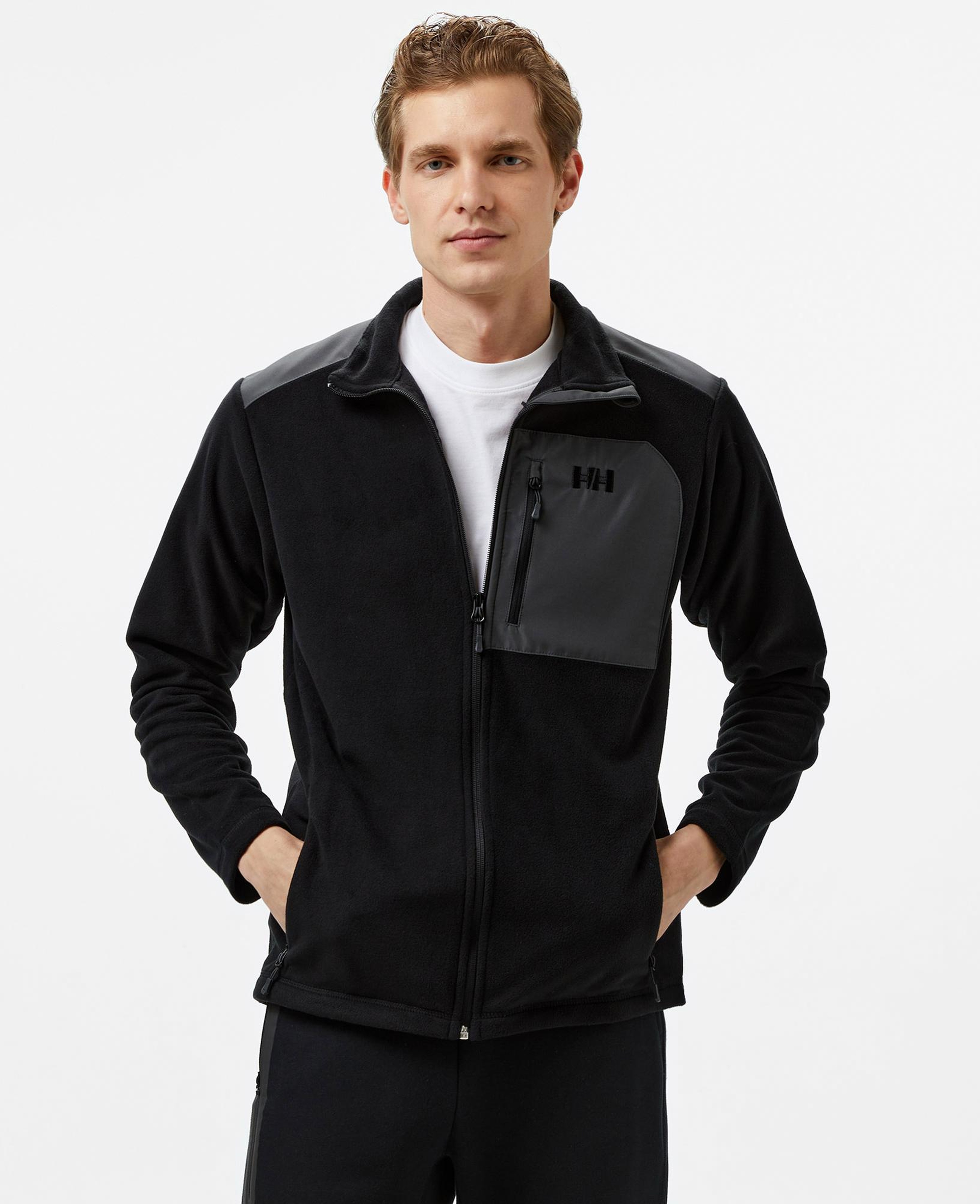 Helly Hansen Block Fullzip Erkek Siyah Polar