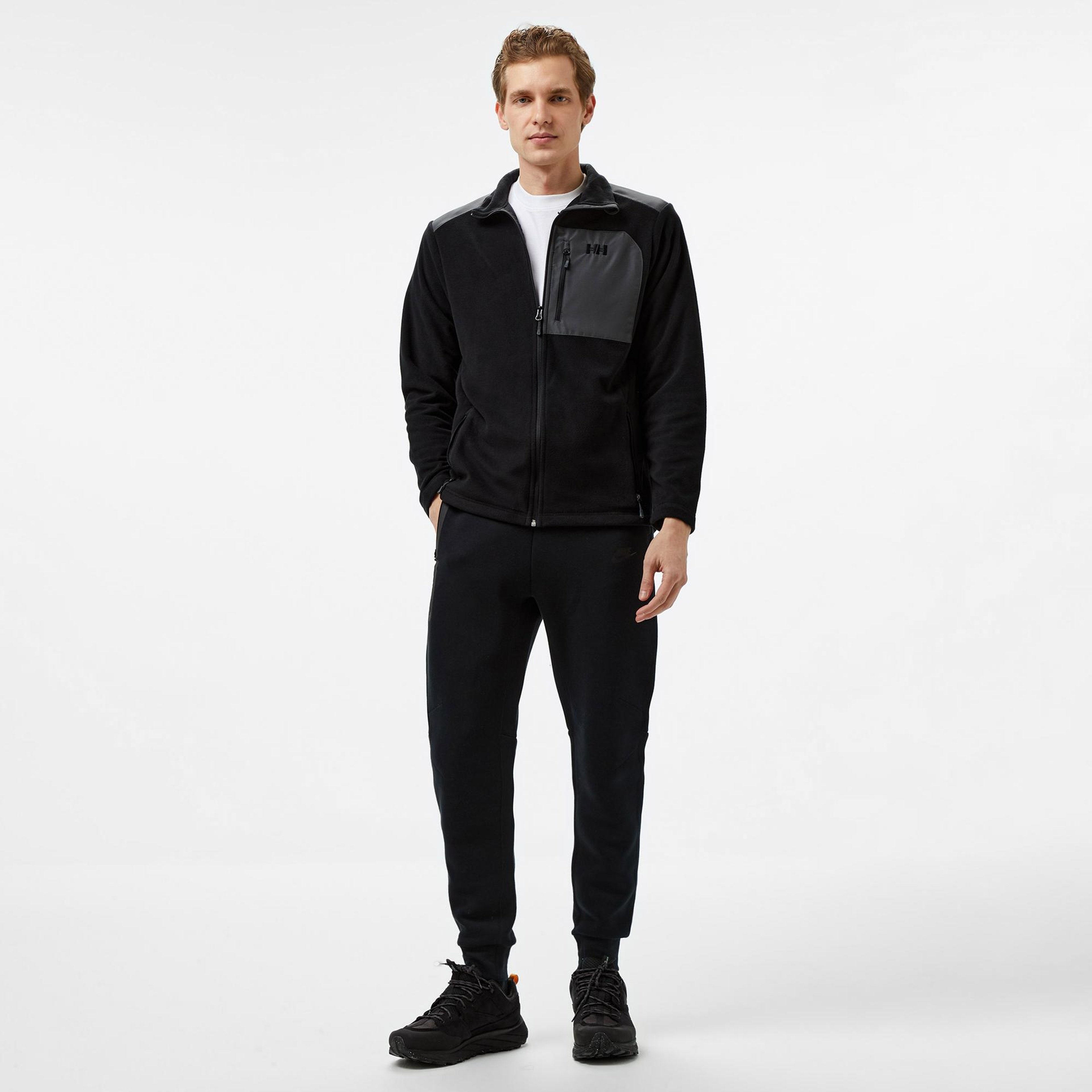 Helly Hansen Block Fullzip Erkek Siyah Polar