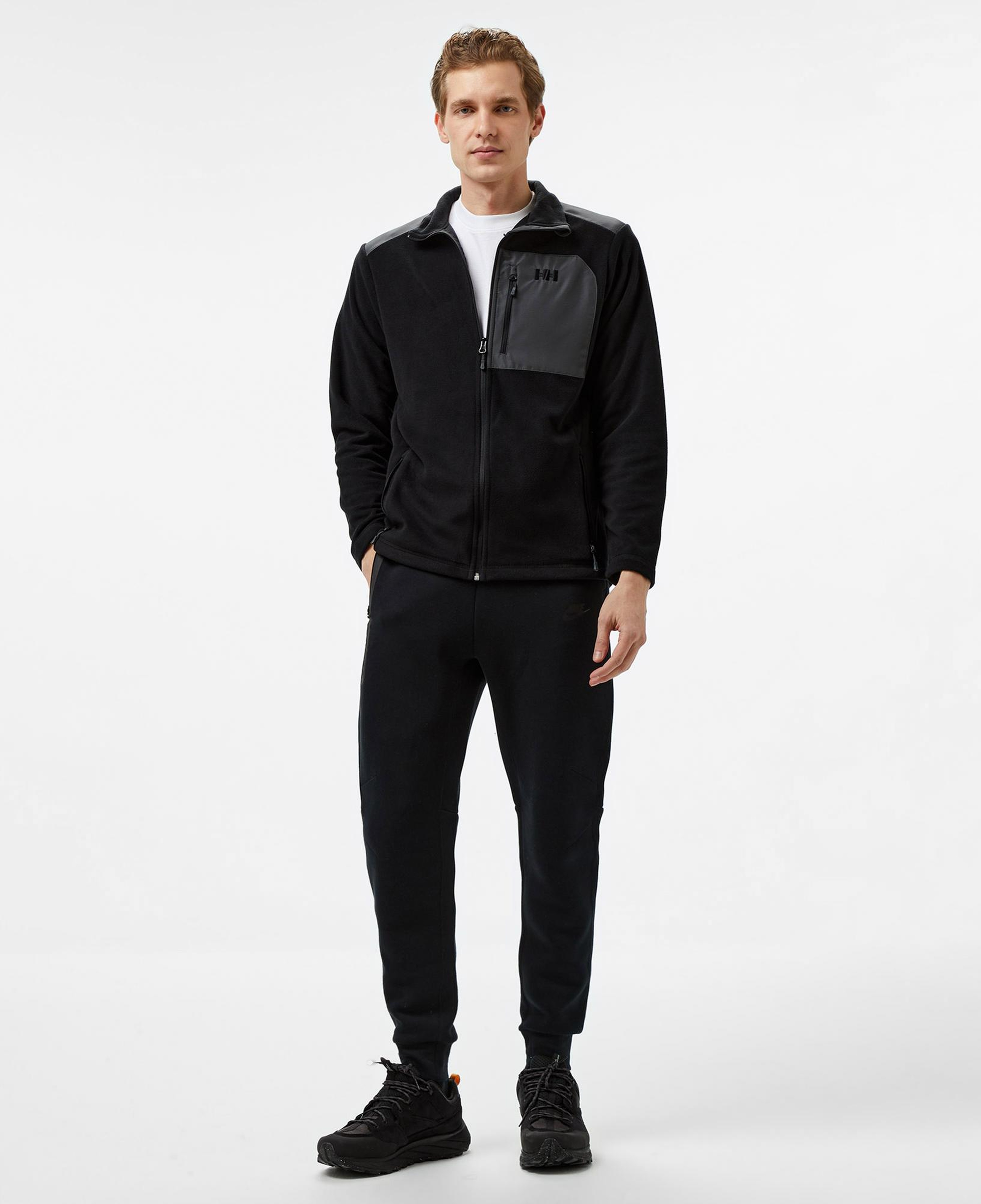 Helly Hansen Block Fullzip Erkek Siyah Polar