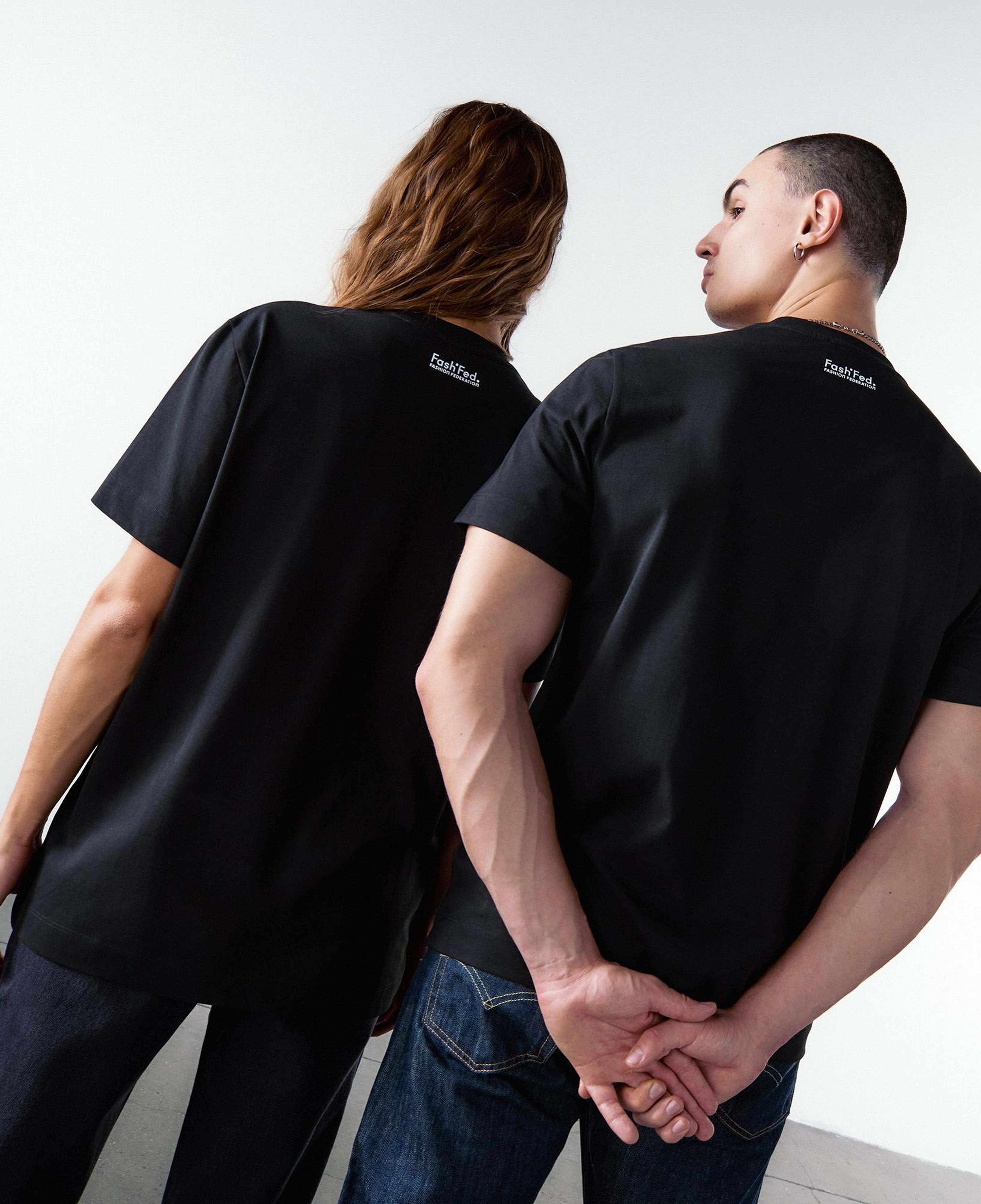 FashFed Unisex Siyah T-Shirt