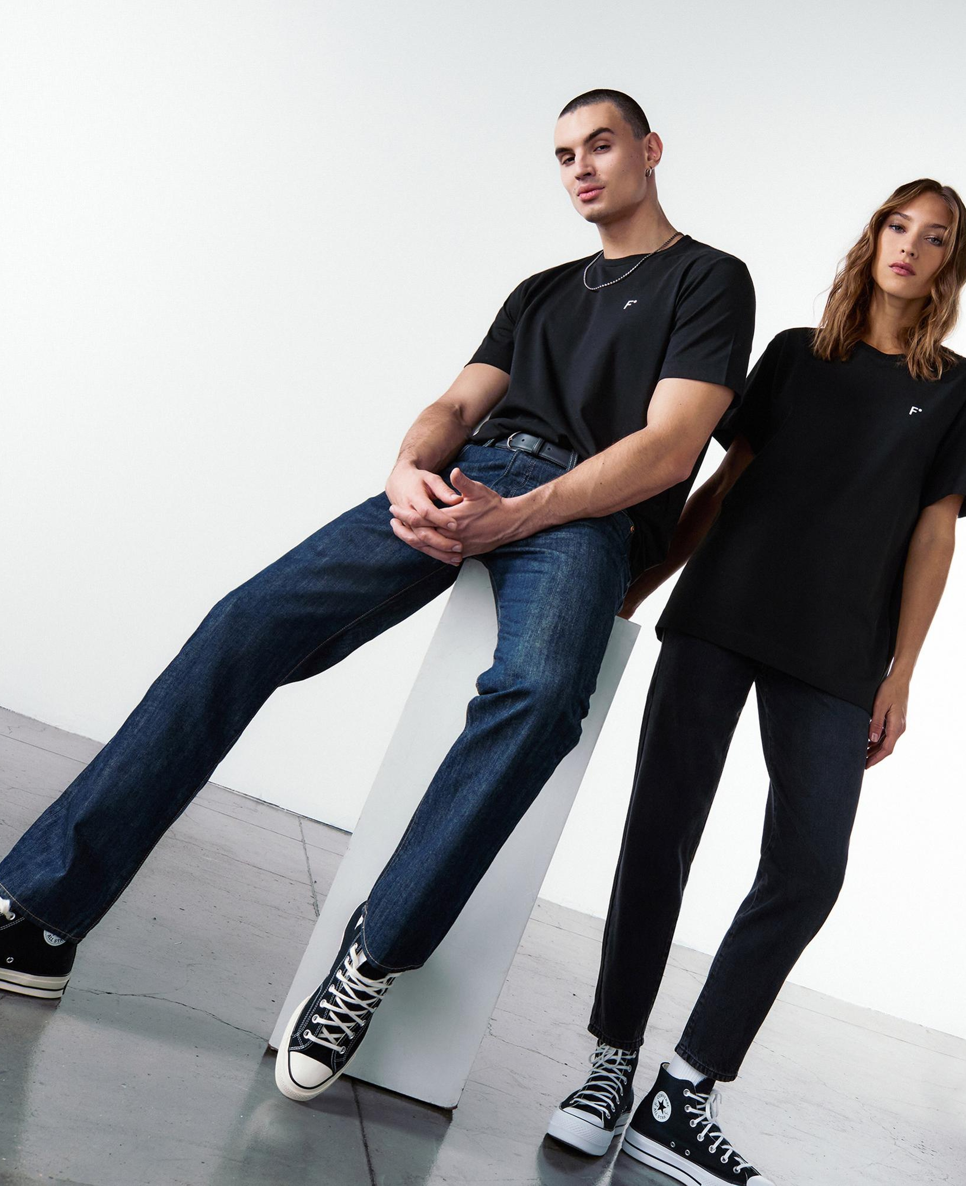 FashFed Unisex Siyah T-Shirt