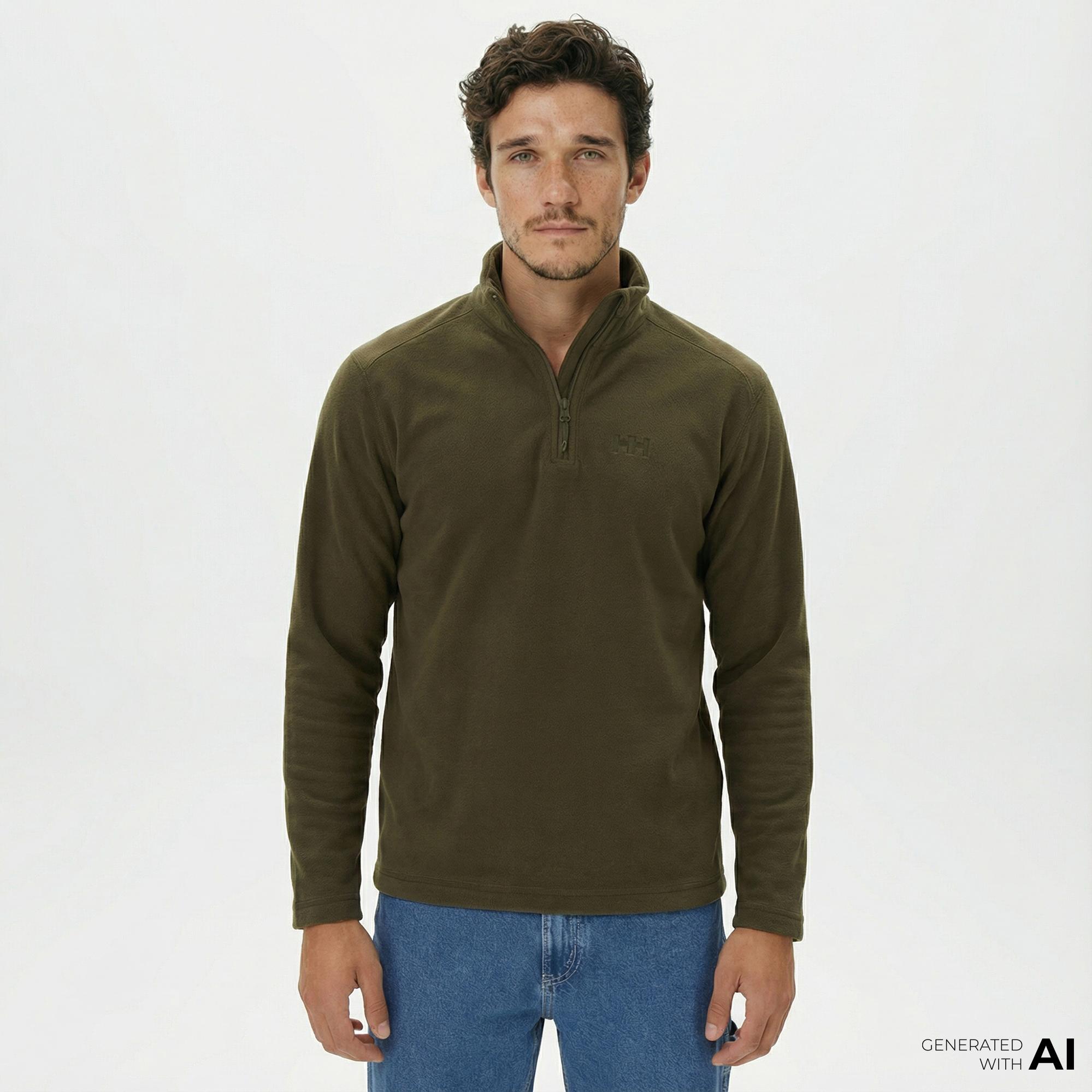 Helly Hansen Mount Polar Fleece Erkek Yeşil Sweatshirt