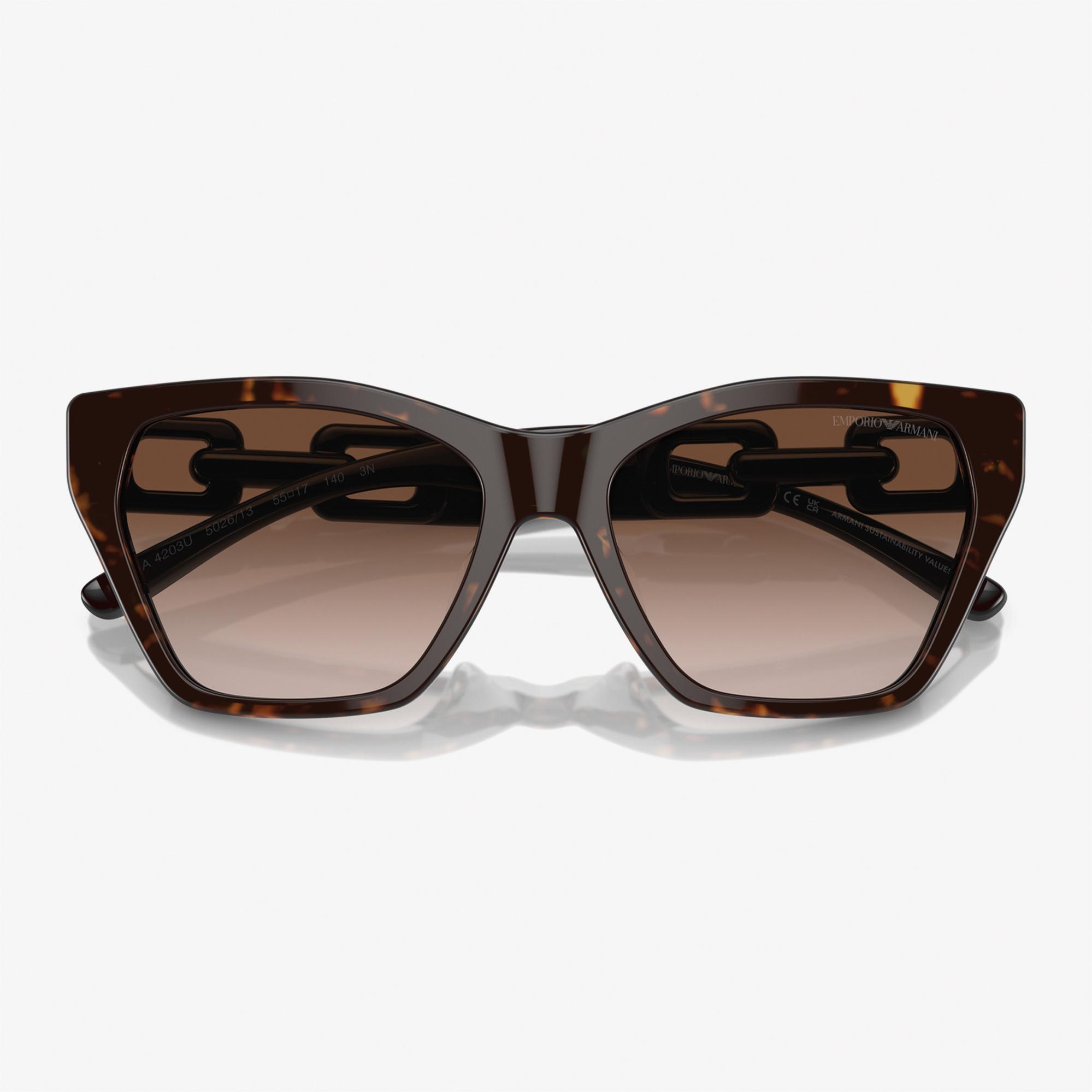 Emporio Armani 0EA4203U Acetate Kadın Kahverengi Güneş Gözlüğü