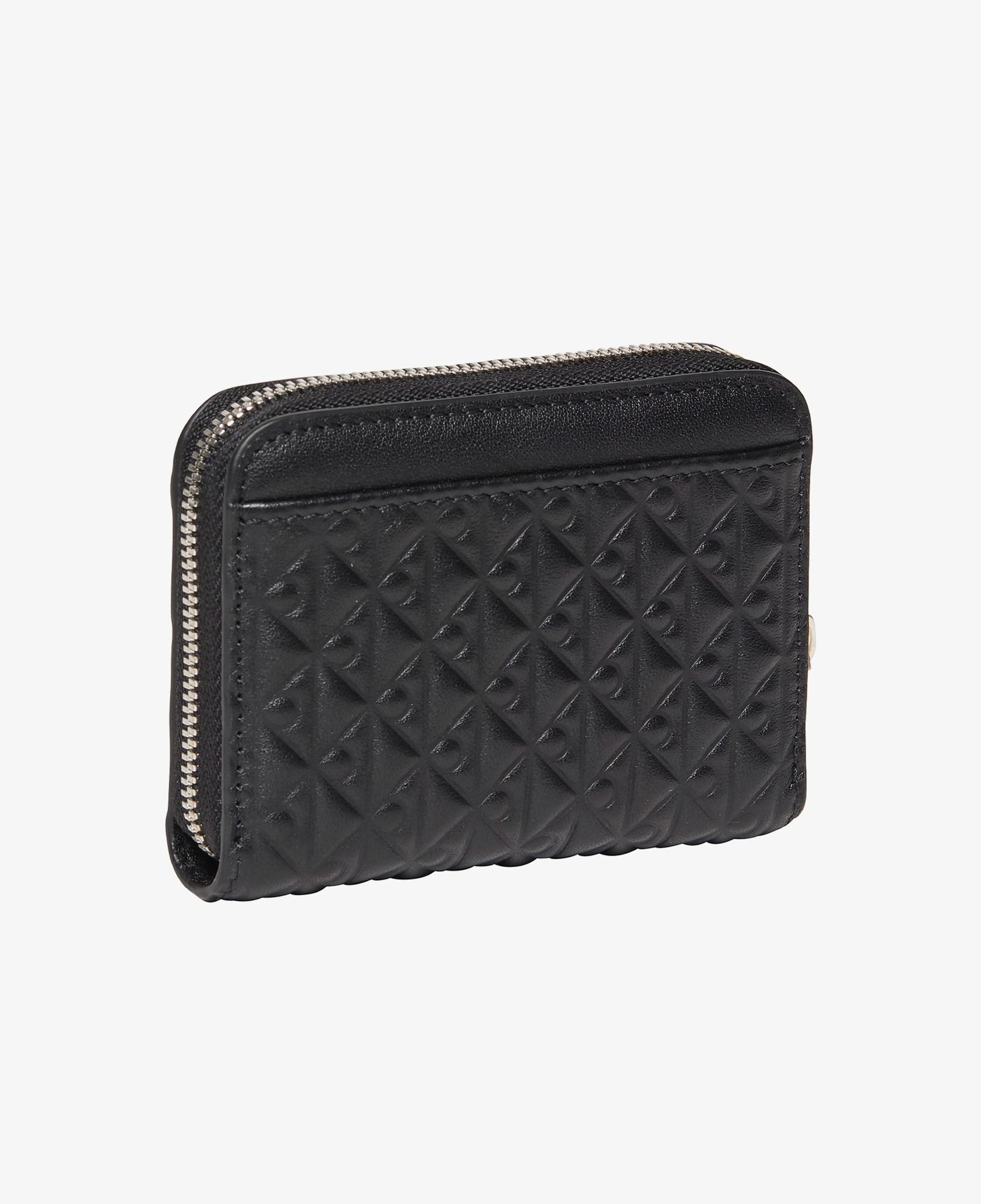 Calvin Klein Emblem Embossed Zip Around Kadın Siyah Cüzdan