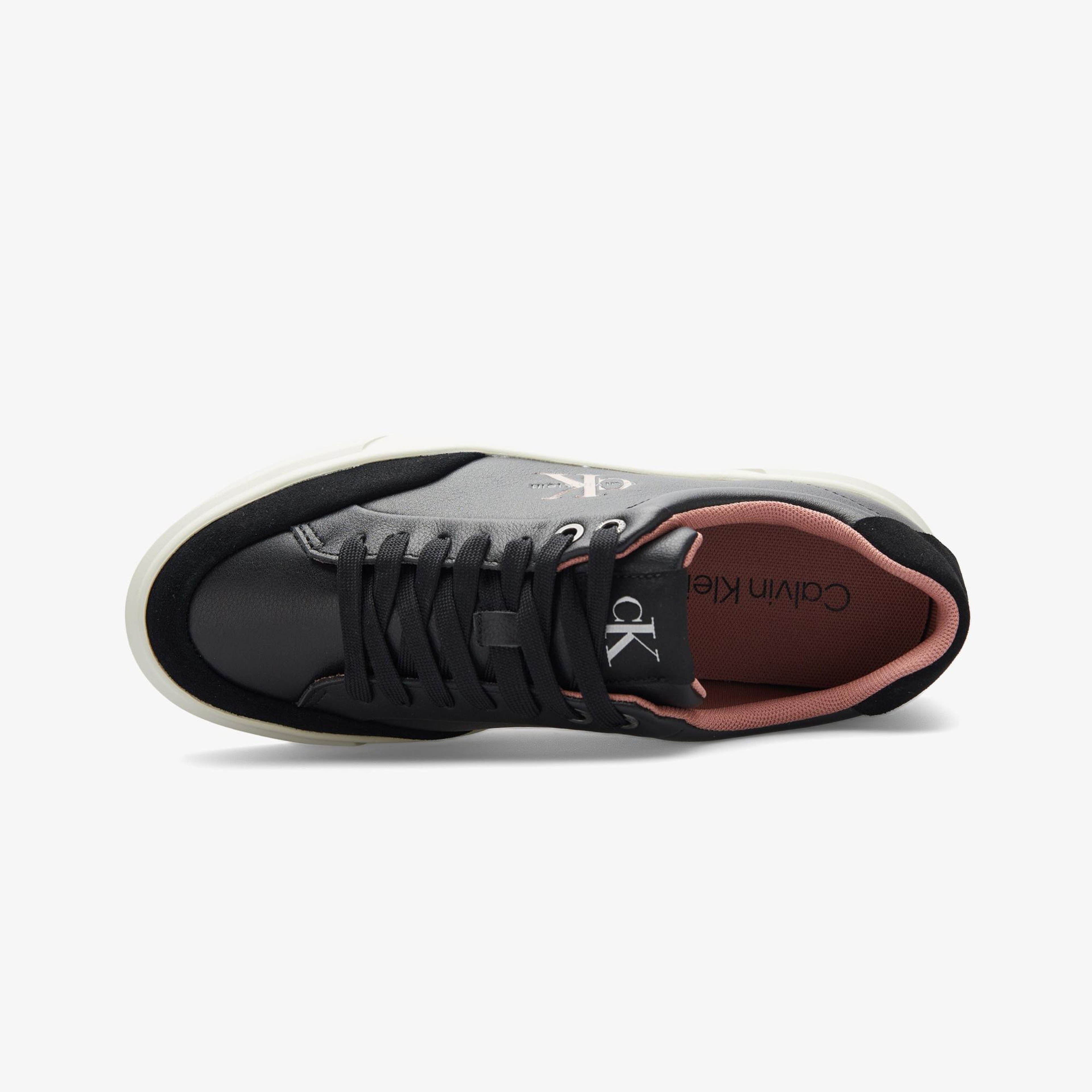 Calvin Klein Basket Cupsole Laceup Kadın Siyah Sneaker