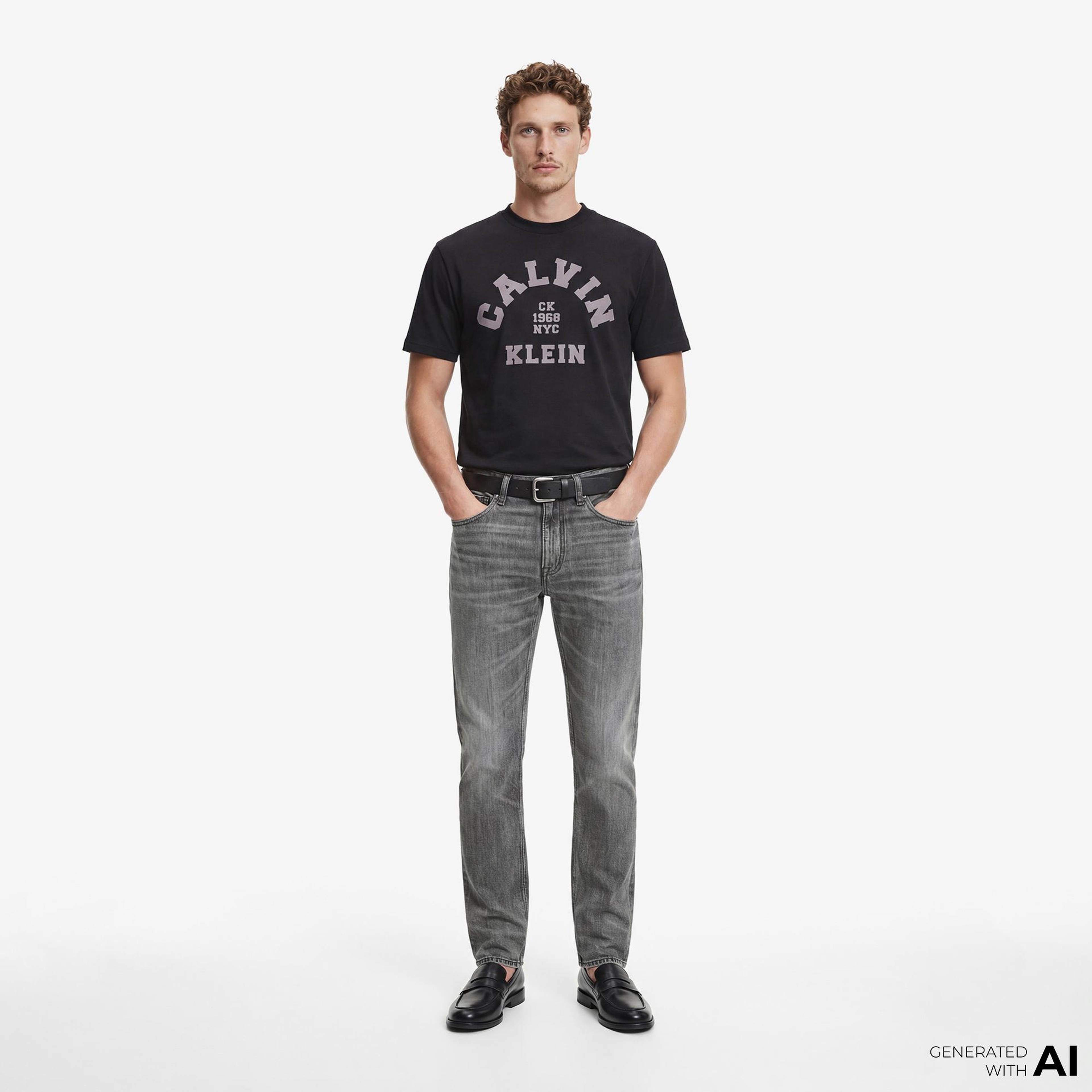 Calvin Klein 20S College Graphic Erkek Siyah T-Shirt