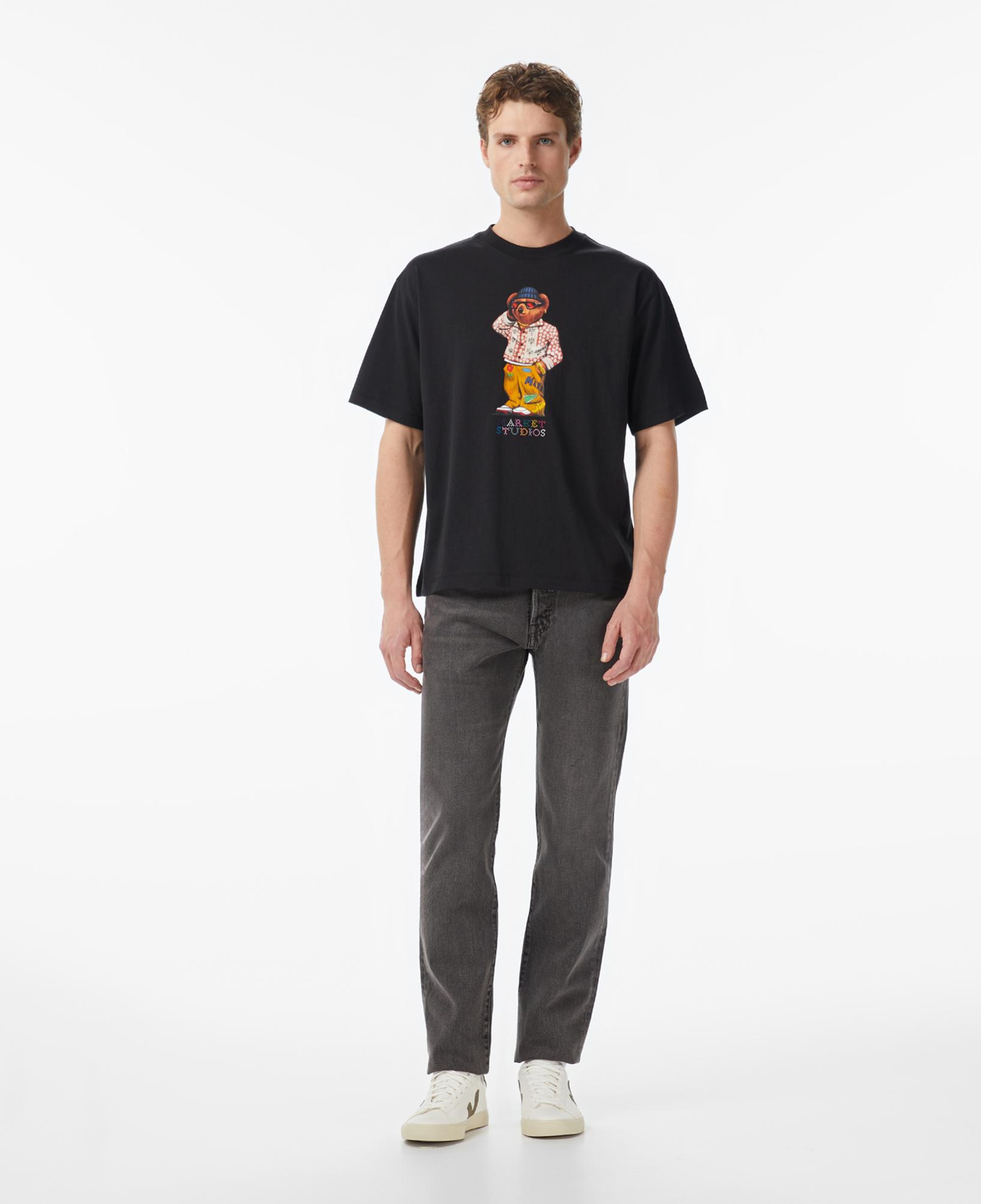 Market Folk Fitted Bear Erkek Gri T-Shirt