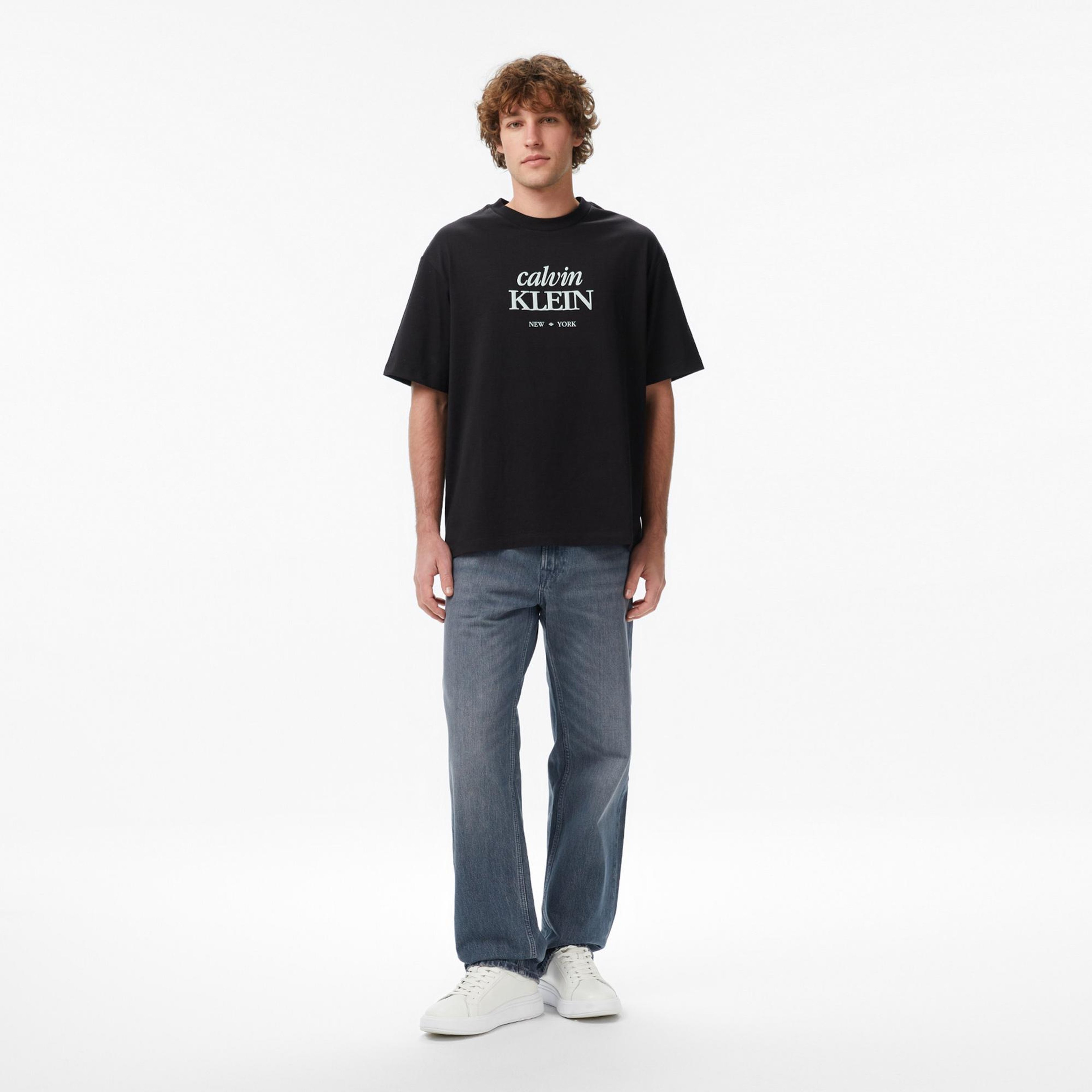 Calvin Klein 16S Diamond Grap Erkek Siyah T-Shirt