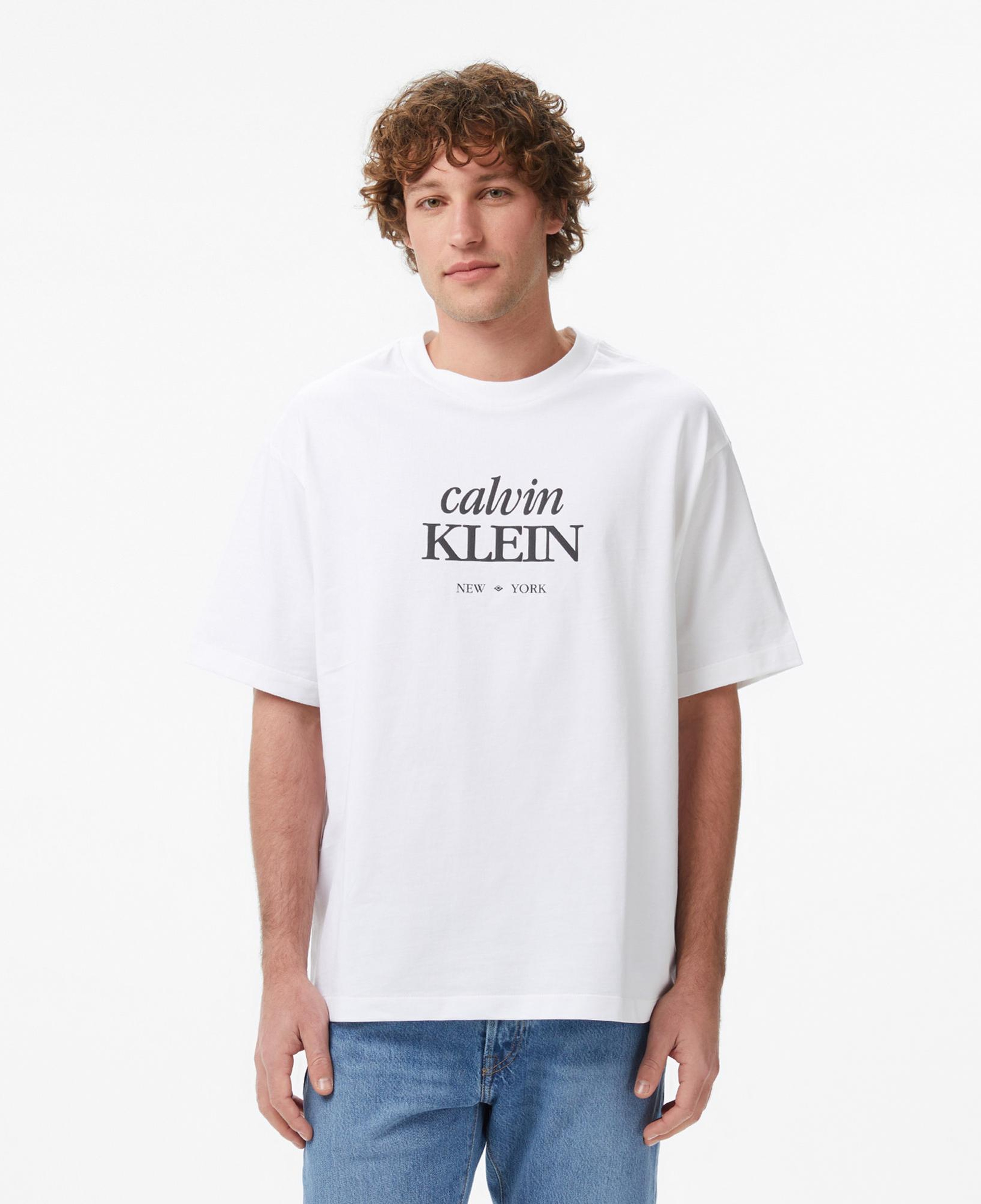 Calvin Klein 16S Diamond Grap Erkek Beyaz T-Shirt