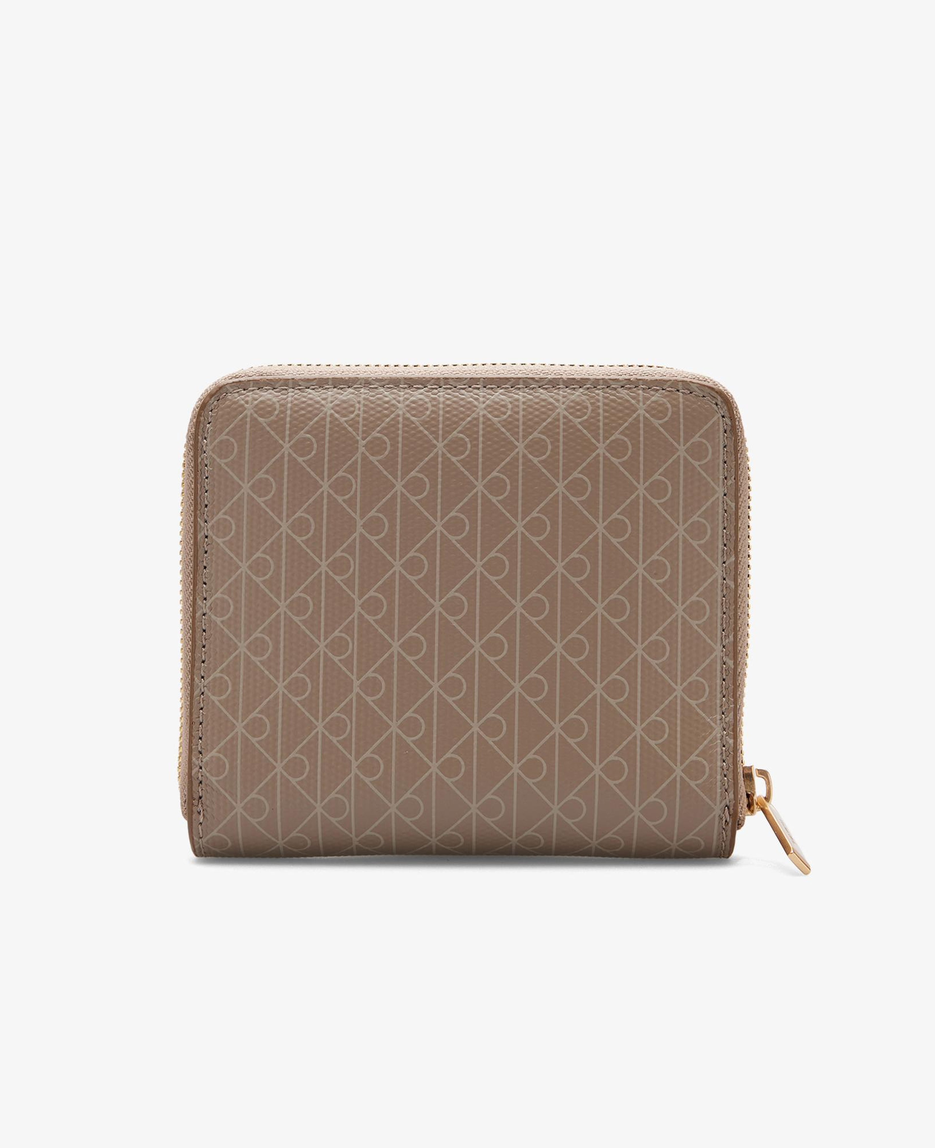 Calvin Klein Emblem Square Zip Around Kadın Haki Cüzdan