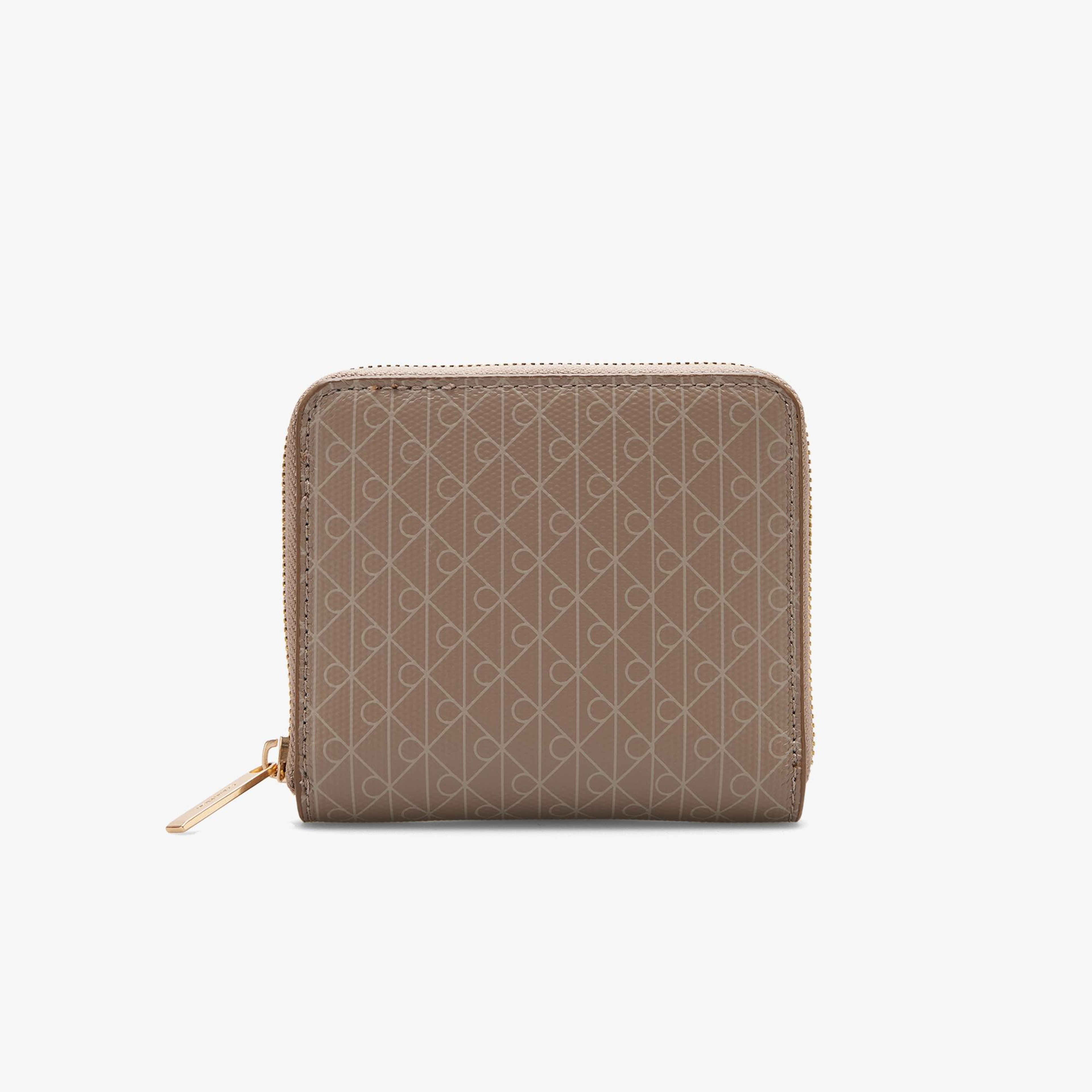 Calvin Klein Emblem Square Zip Around Kadın Haki Cüzdan