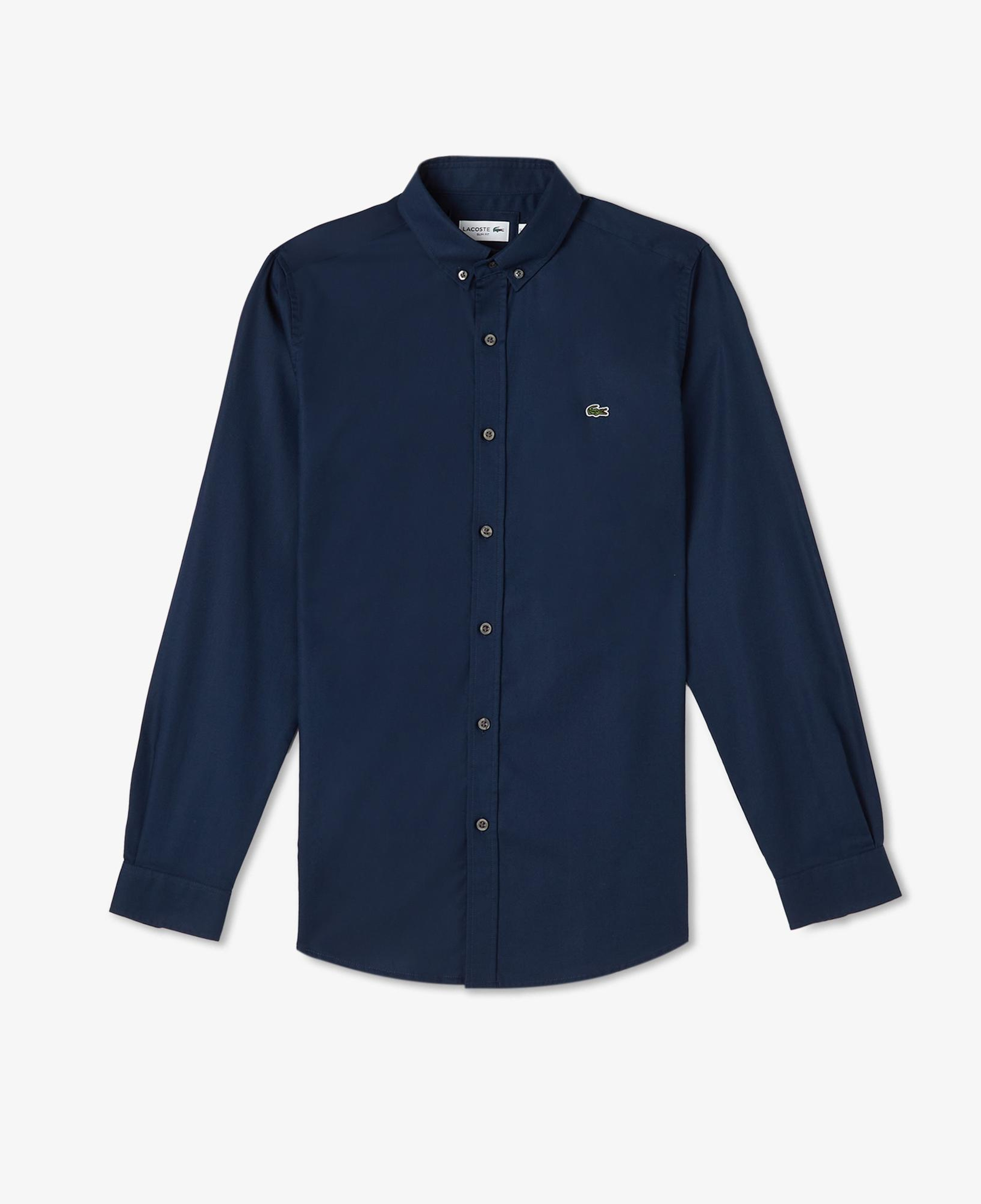 Lacoste Erkek Slim Fit Düğmeli Yaka Lacivert Gömlek