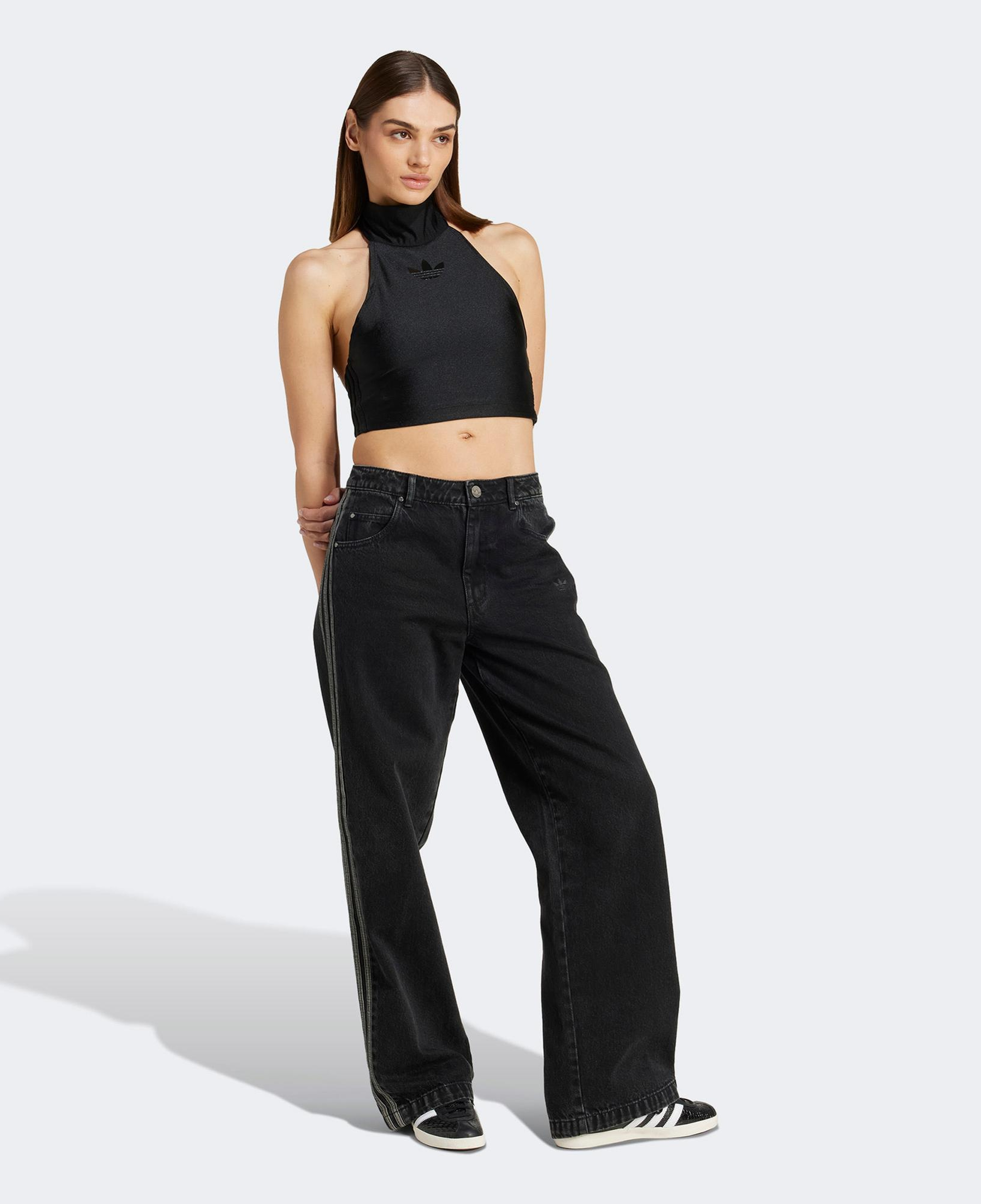 adidas Halterneck Crop Kadın Siyah Kolsuz T-Shirt