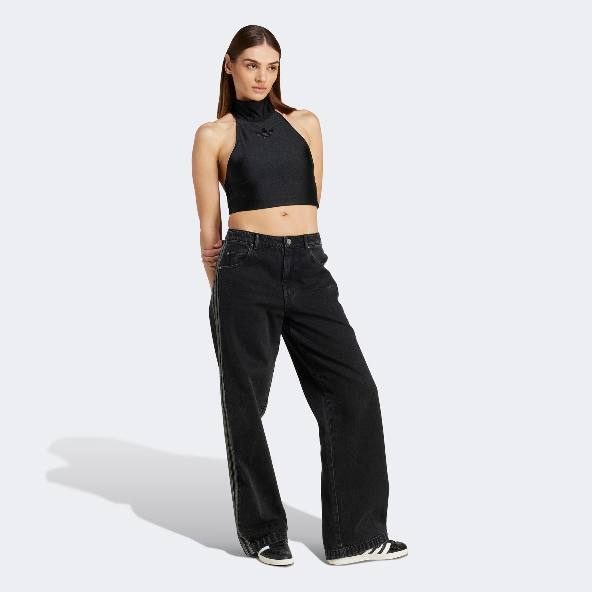 adidas Halterneck Crop Kadın Siyah Kolsuz T-Shirt