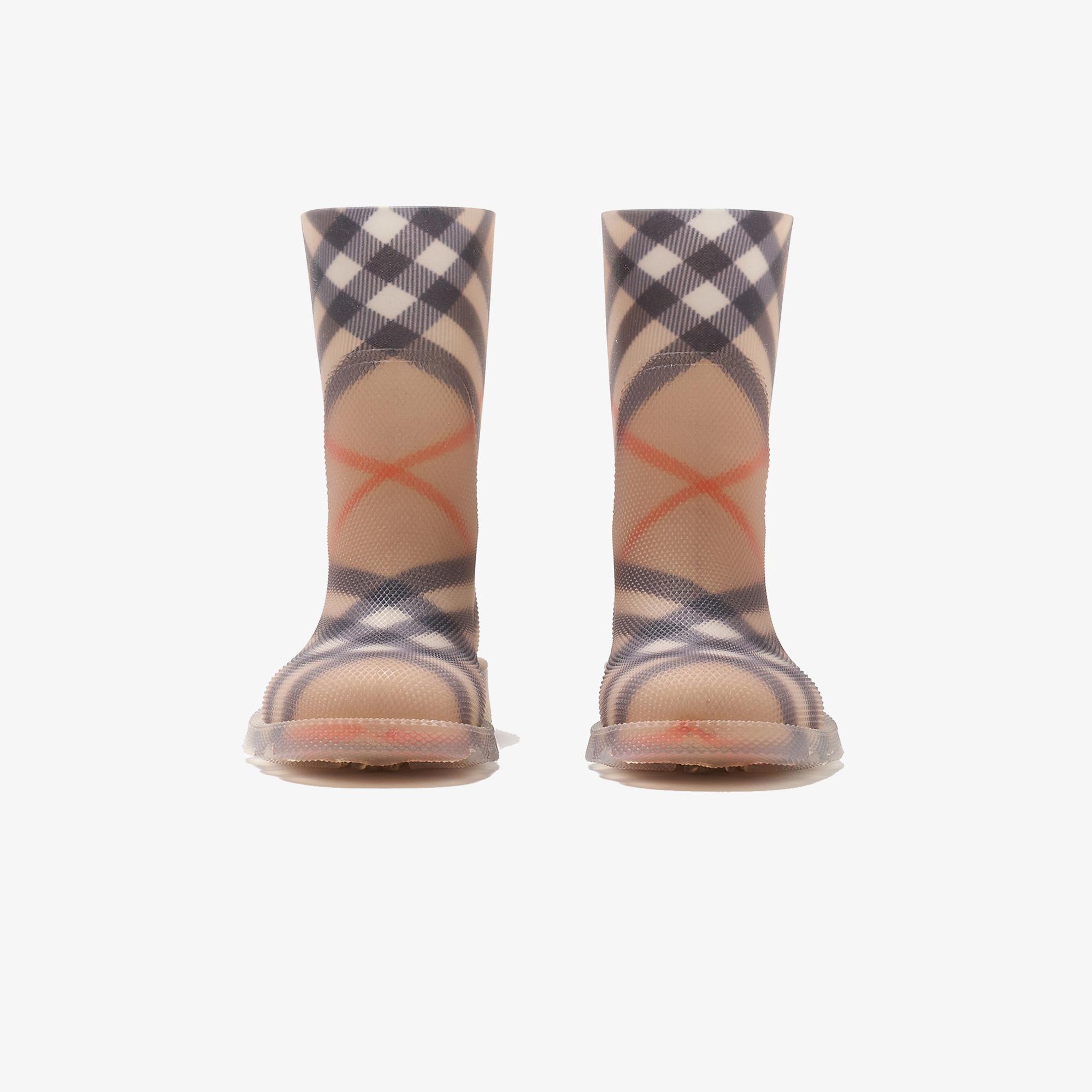Burberry Check Rubber Marsh High Çocuk Bej Bot
