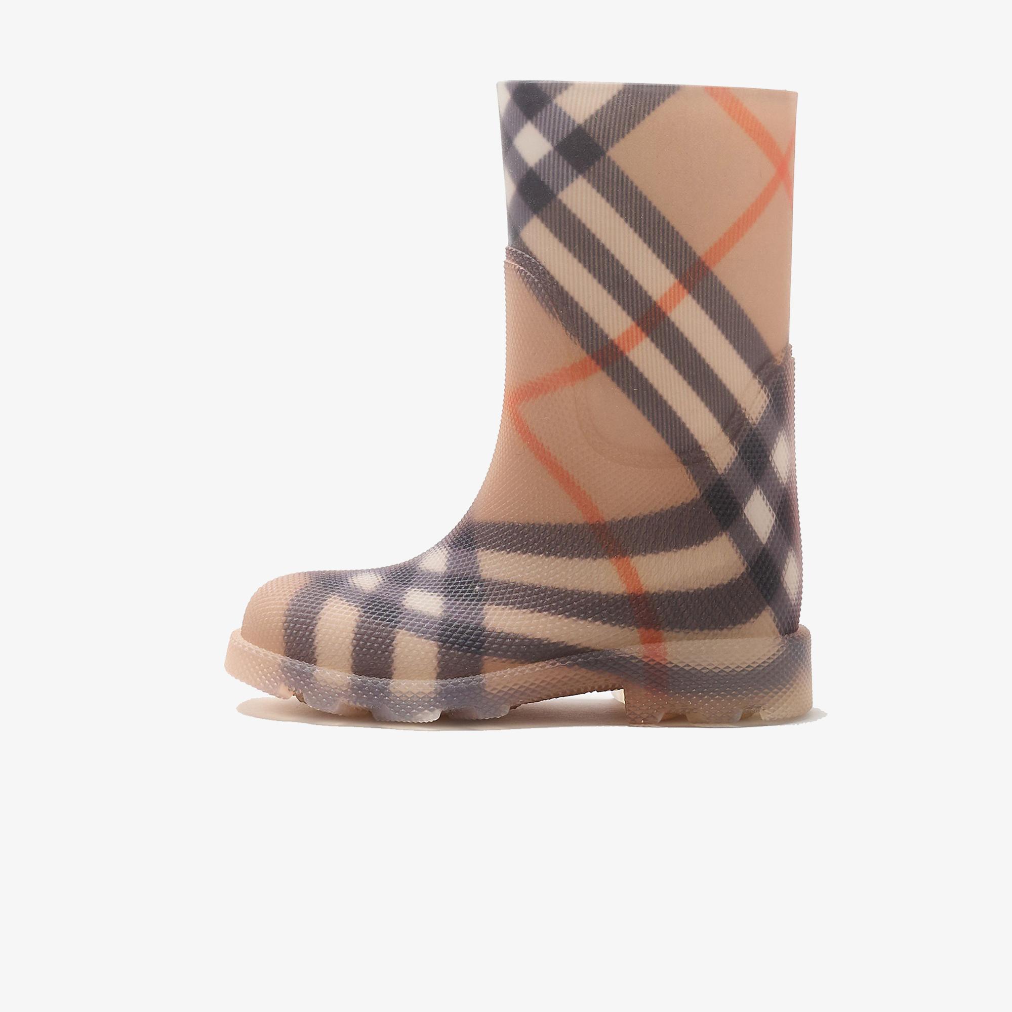 Burberry Check Rubber Marsh High Çocuk Bej Bot