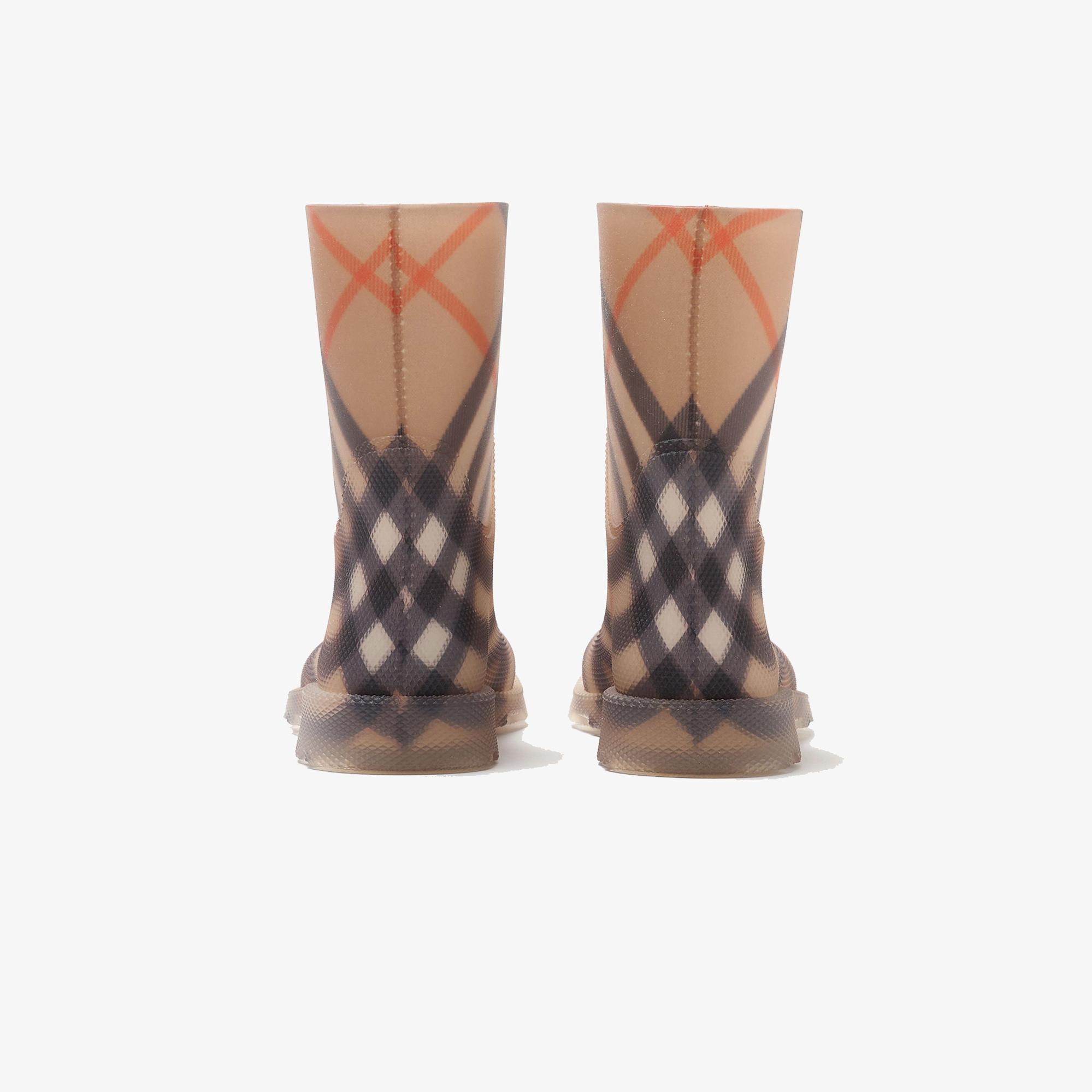 Burberry Check Rubber Marsh High Çocuk Bej Bot