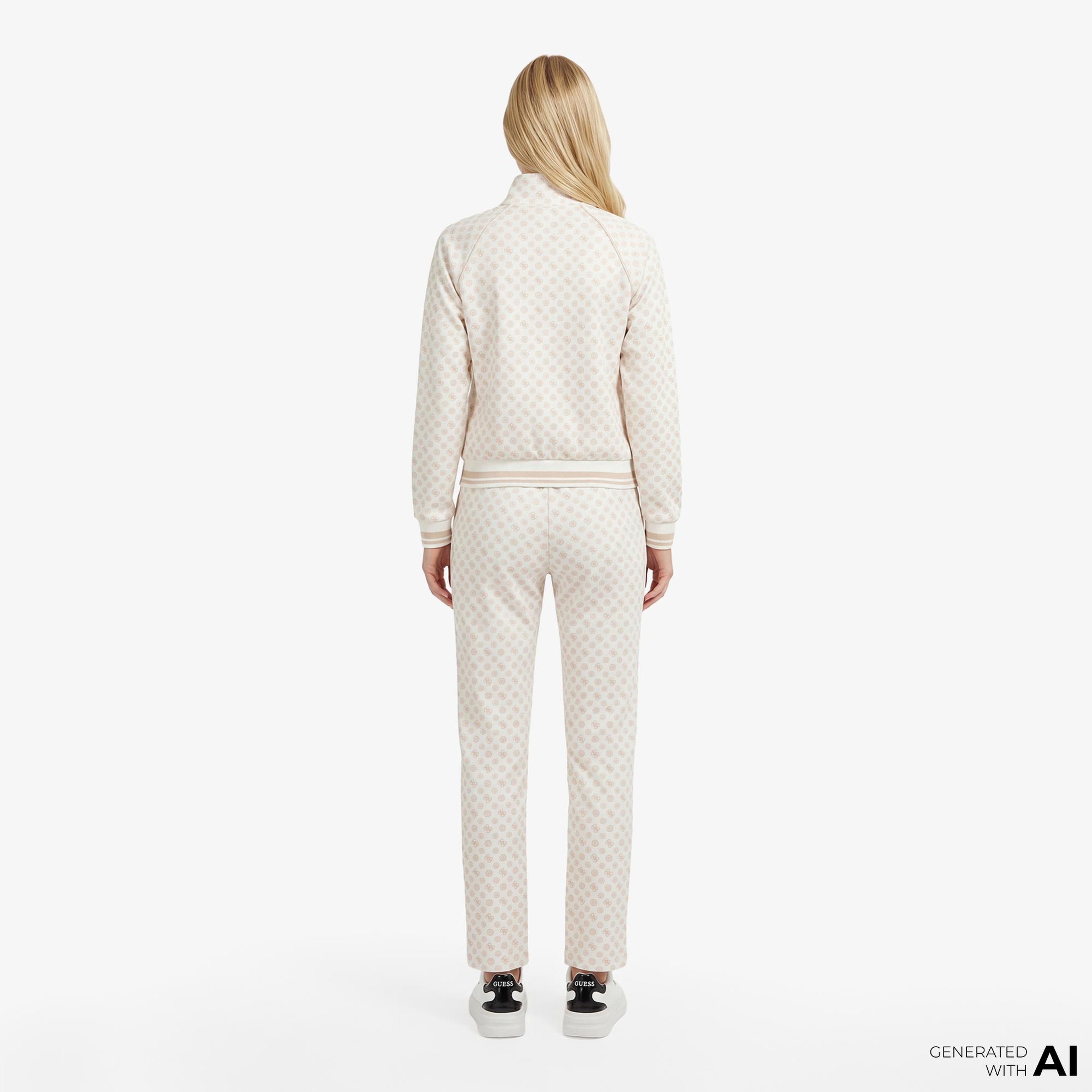 Guess Aggie Aktif Scuba Kadın Krem Eşofman Altı